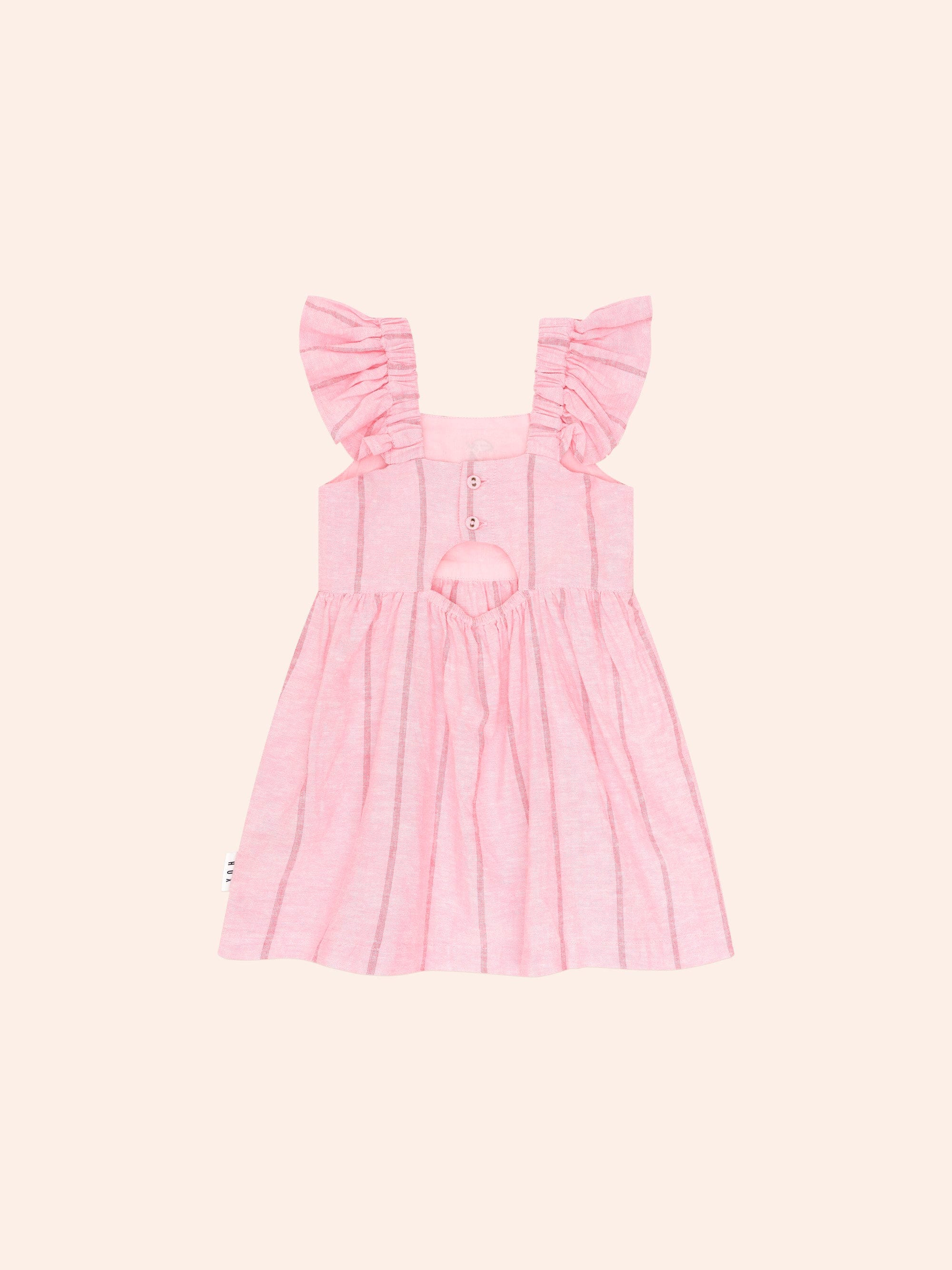 Raspberry Stripe Dress DRESS Huxbaby