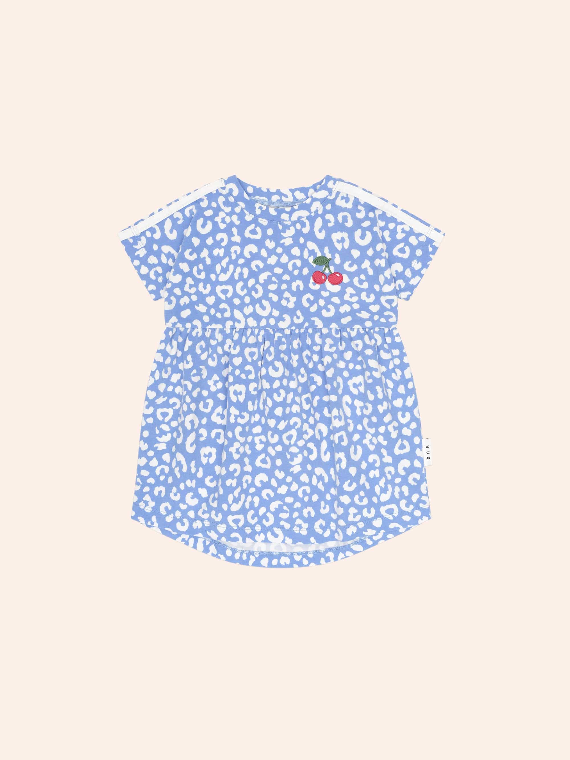 Leopard Cherry Dolman Sleeve Dress DRESS Huxbaby