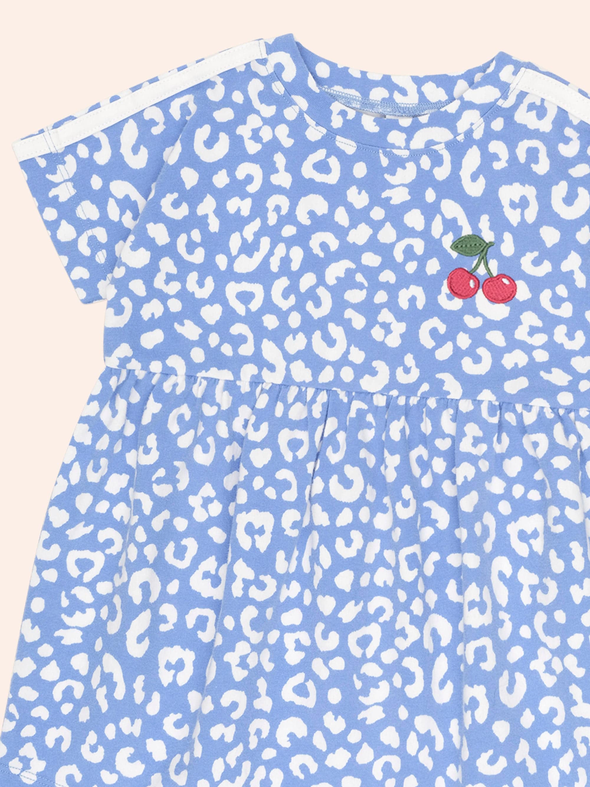 Leopard Cherry Dolman Sleeve Dress DRESS Huxbaby