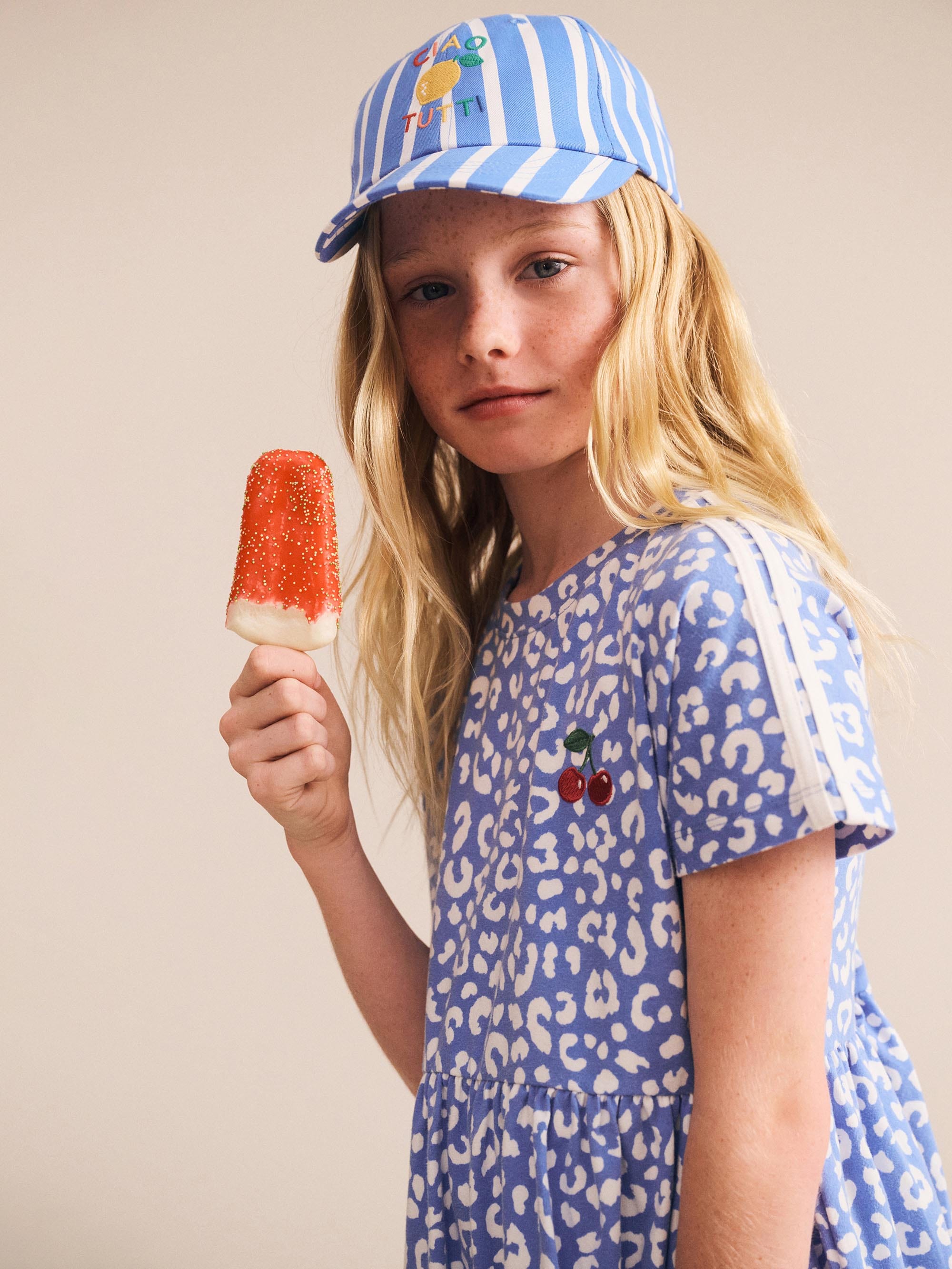 Leopard Cherry Dolman Sleeve Dress DRESS Huxbaby