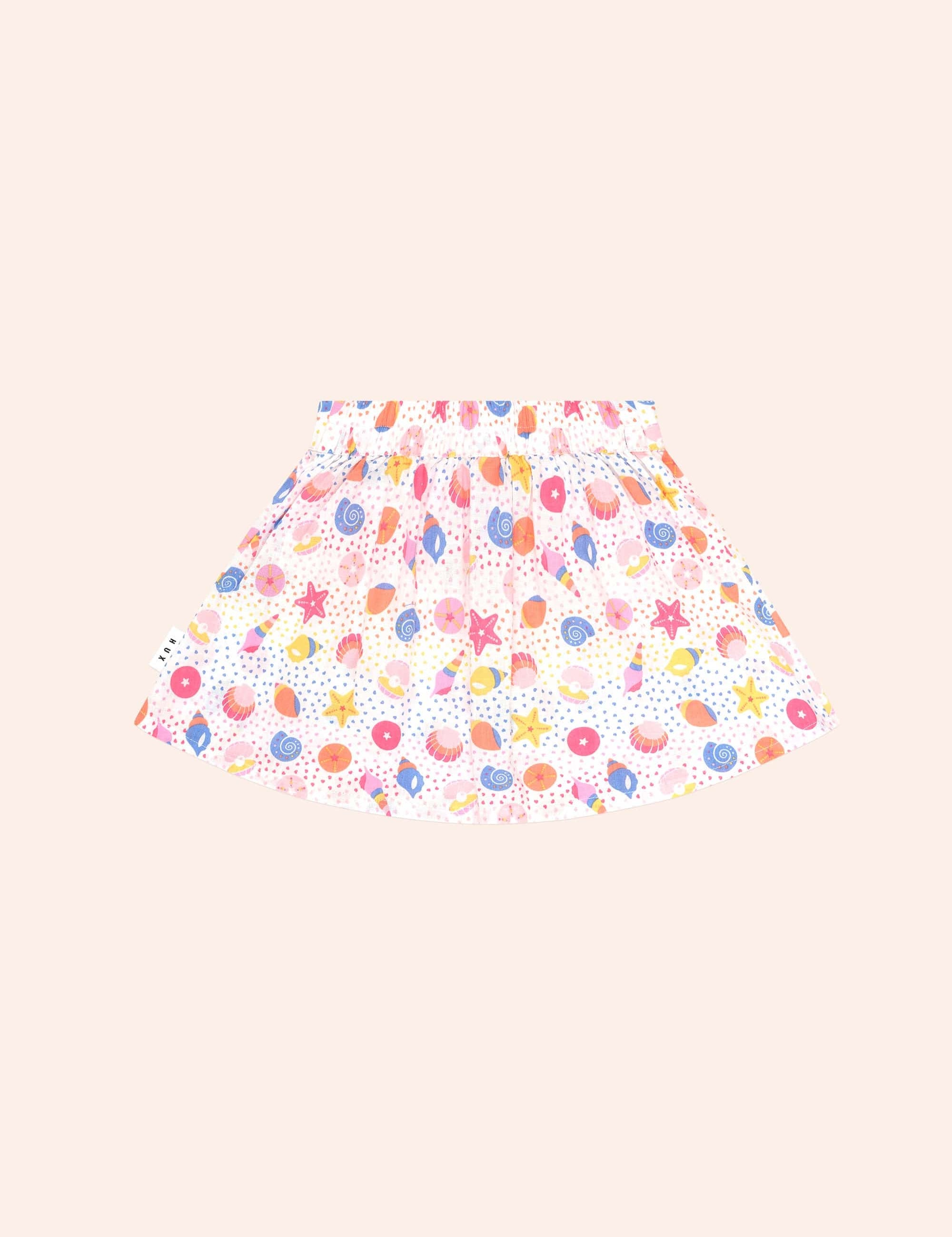 Shell Print Gathered Skirt SKIRT Huxbaby