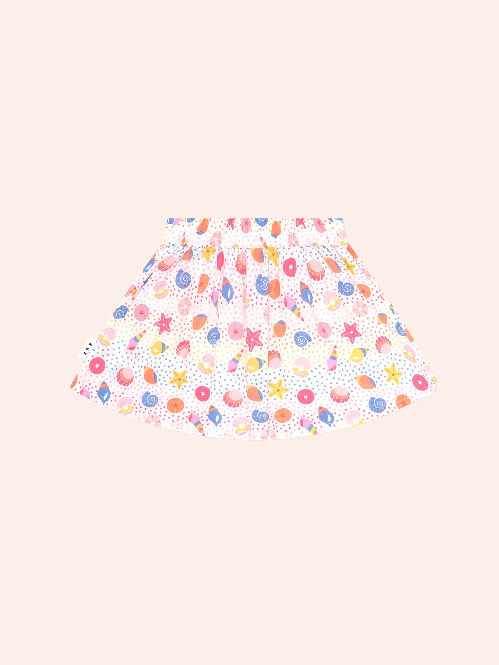 Shell Print Gathered Skirt SKIRT Huxbaby