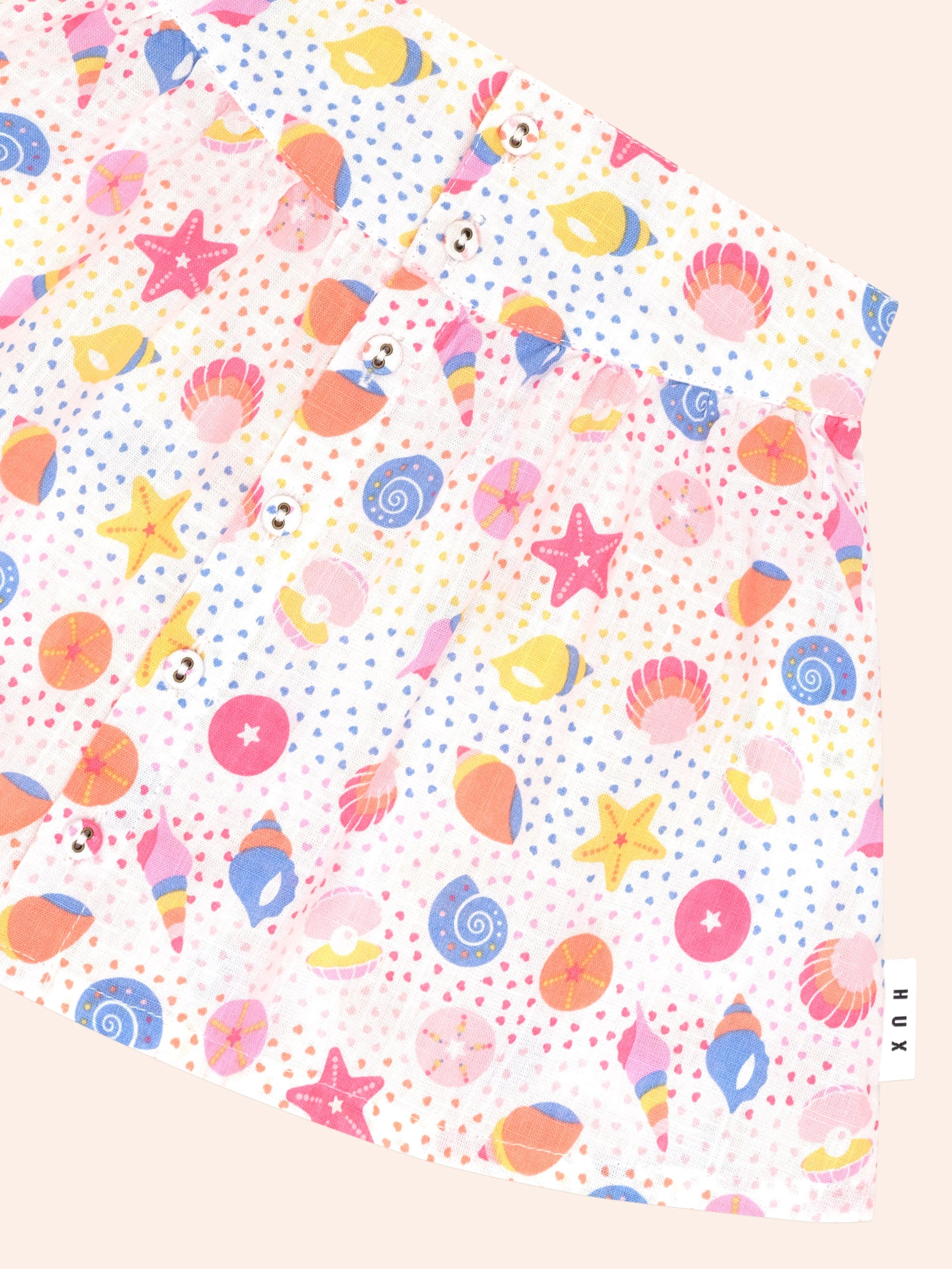 Shell Print Gathered Skirt SKIRT Huxbaby