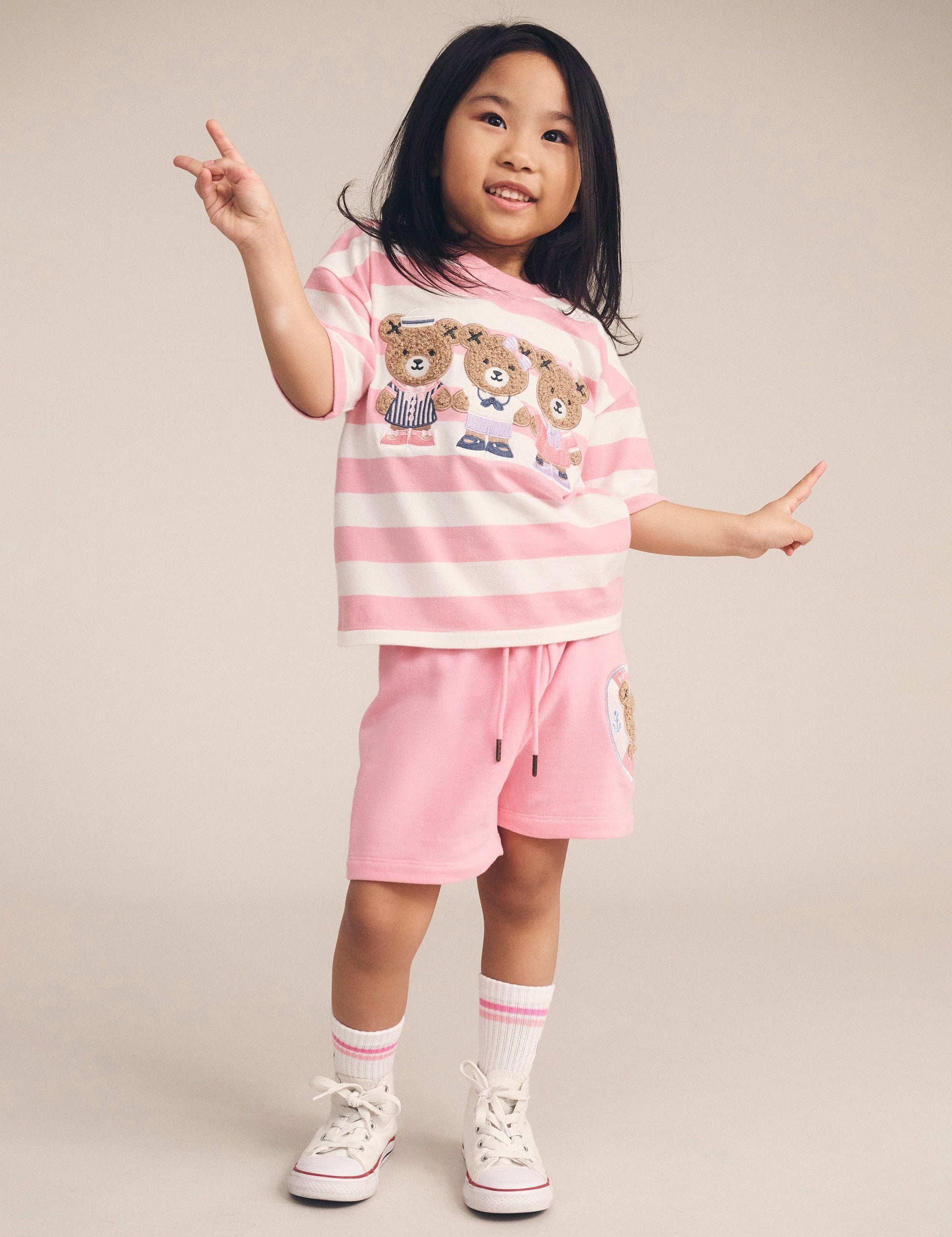 STRAWBERRY SAILOR HUX STRIPE DROP SHOULDER TEE T-SHIRT Huxbaby   