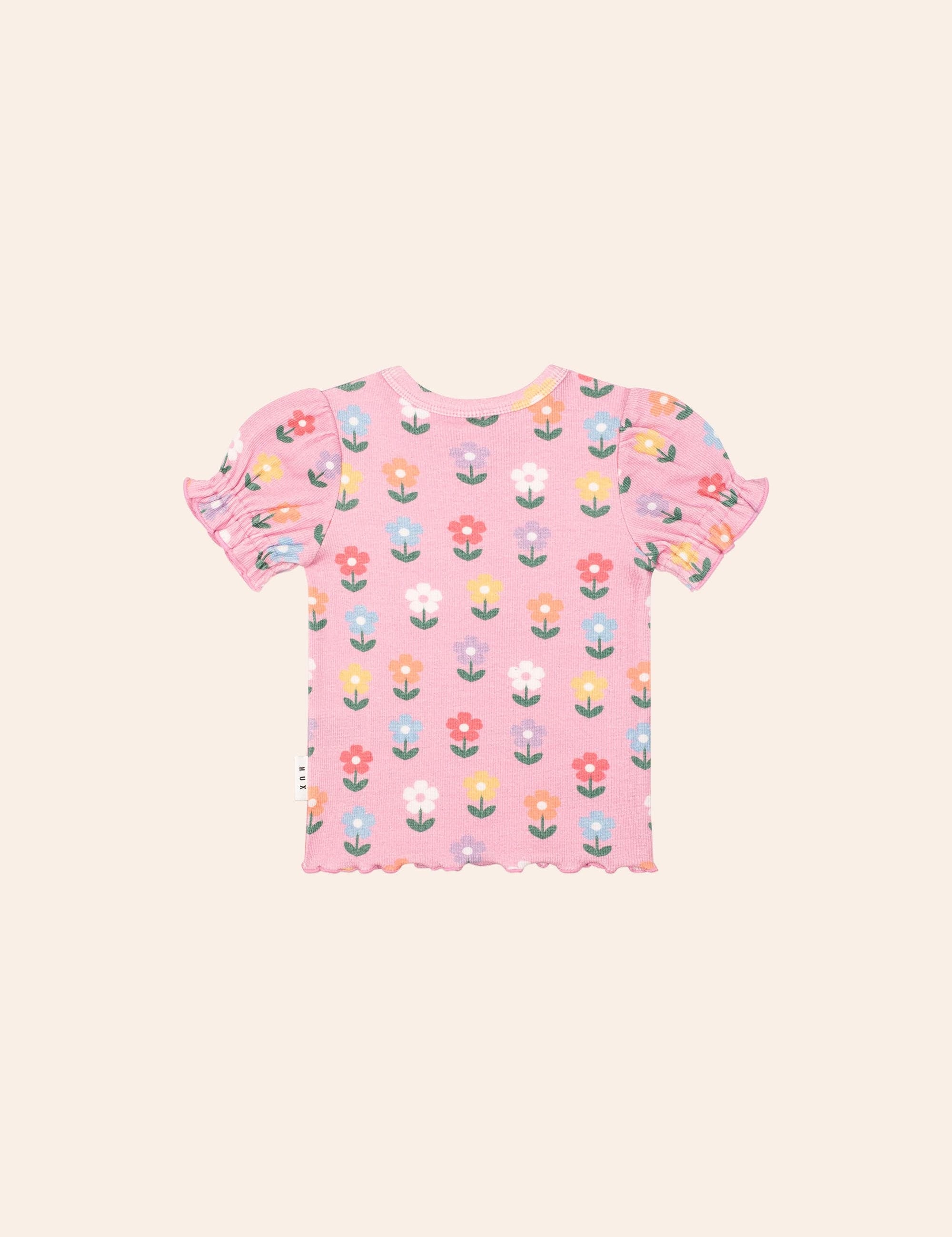 Multi Colour Daisy Rib Tee T-SHIRT Huxbaby