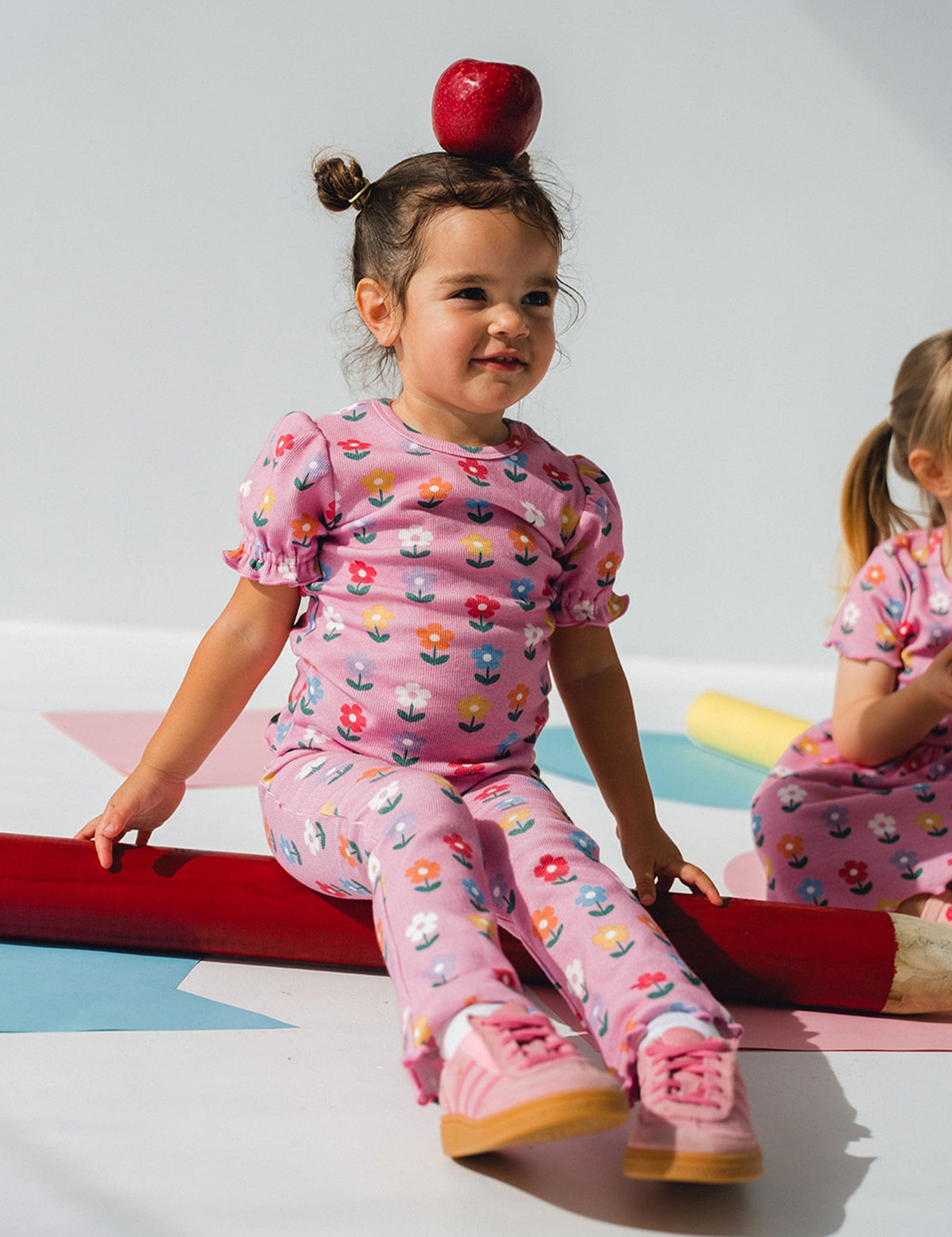 Multi Colour Daisy Rib Tee T-SHIRT Huxbaby