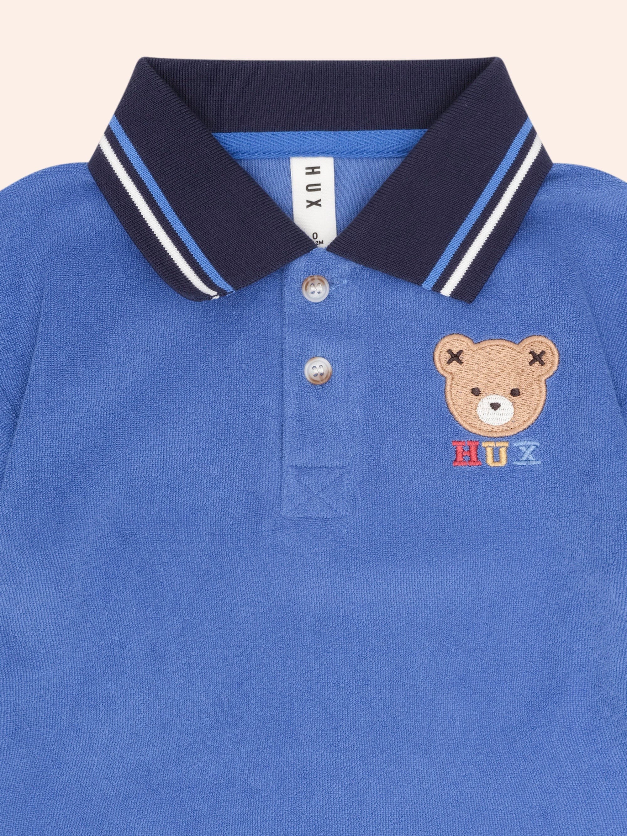 Hux Towelling Polo T-SHIRT Huxbaby