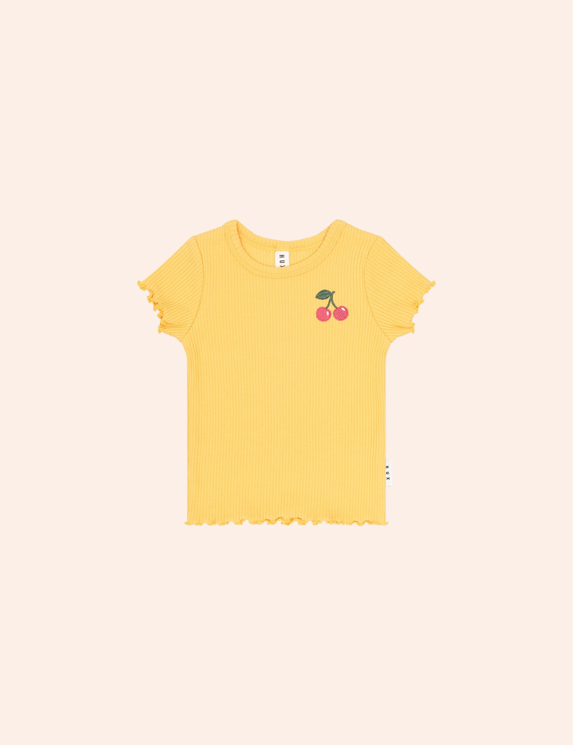 Sunshine Rib Cherry Tee T-SHIRT Huxbaby