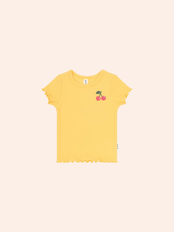 Sunshine Rib Cherry Tee T-SHIRT Huxbaby