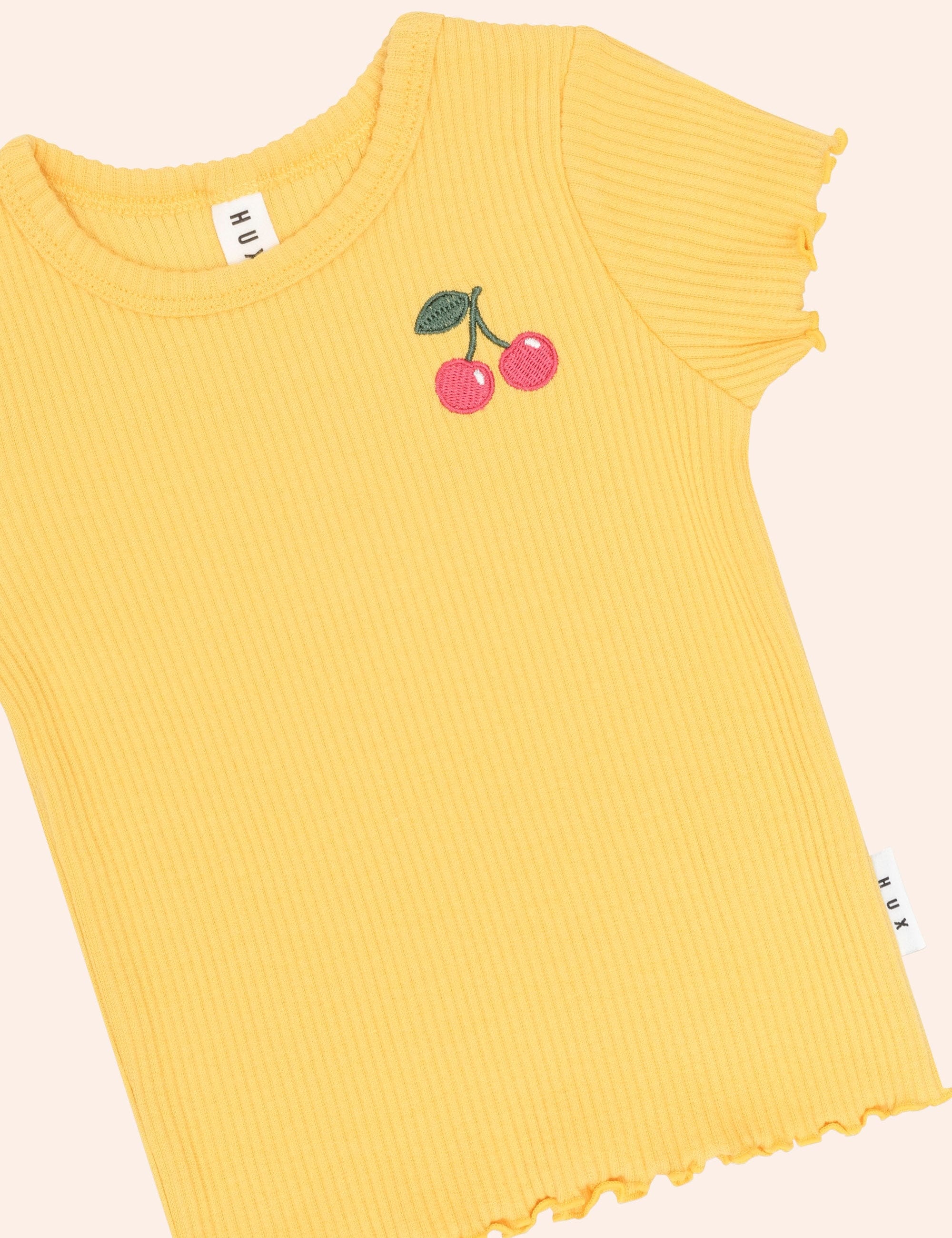Sunshine Rib Cherry Tee T-SHIRT Huxbaby