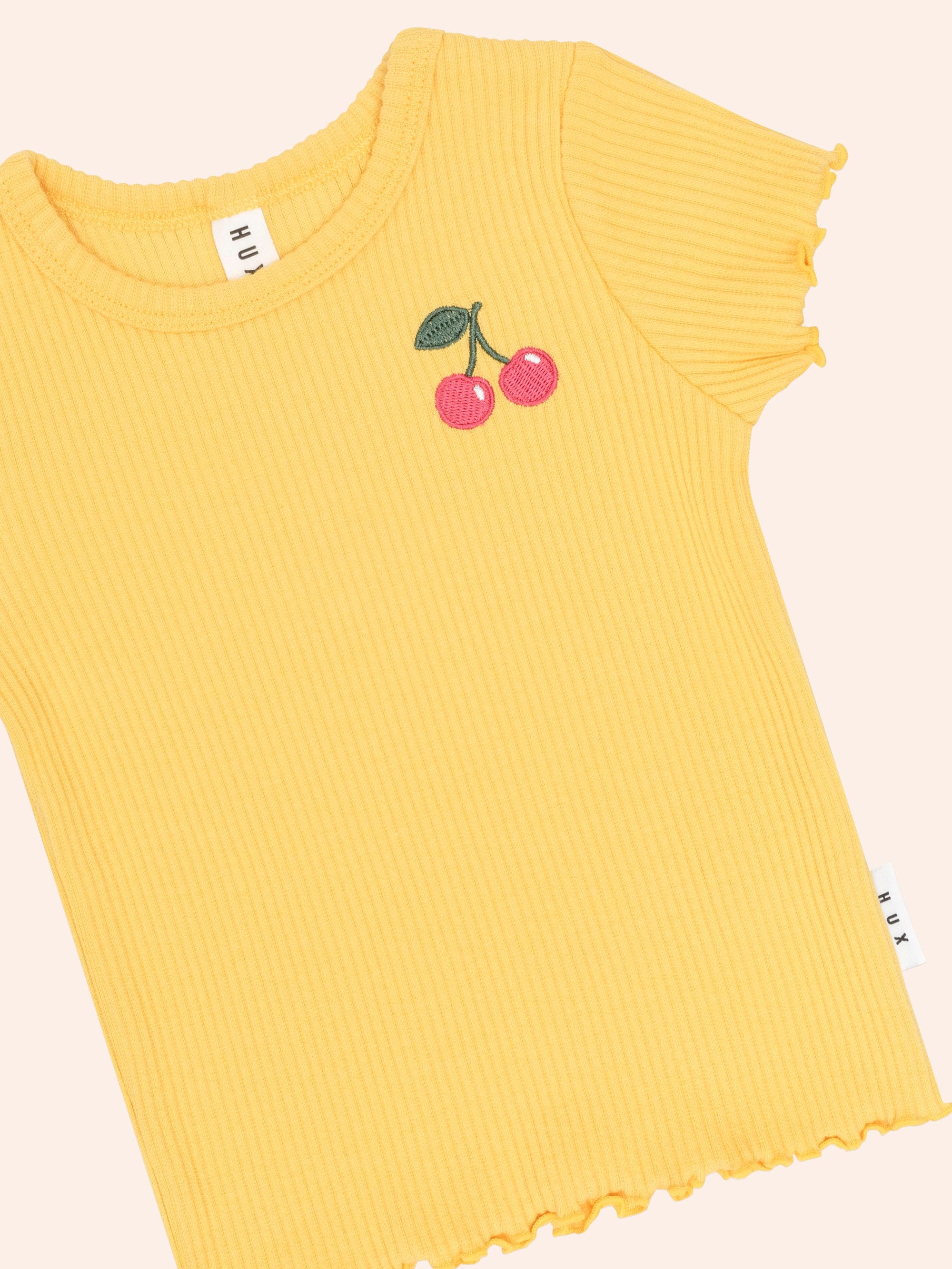Sunshine Rib Cherry Tee T-SHIRT Huxbaby