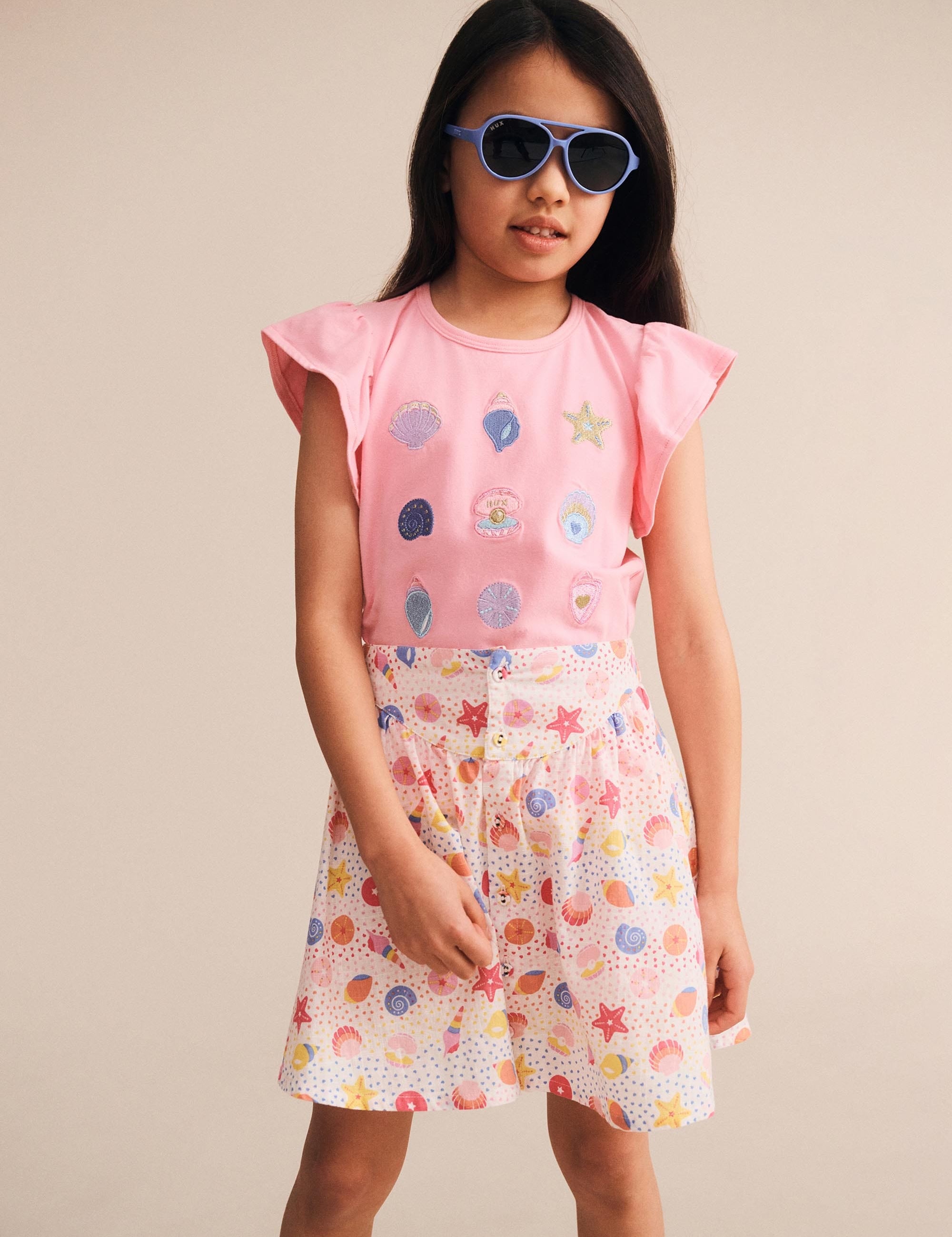 9 Shell Emb Tee T-SHIRT Huxbaby