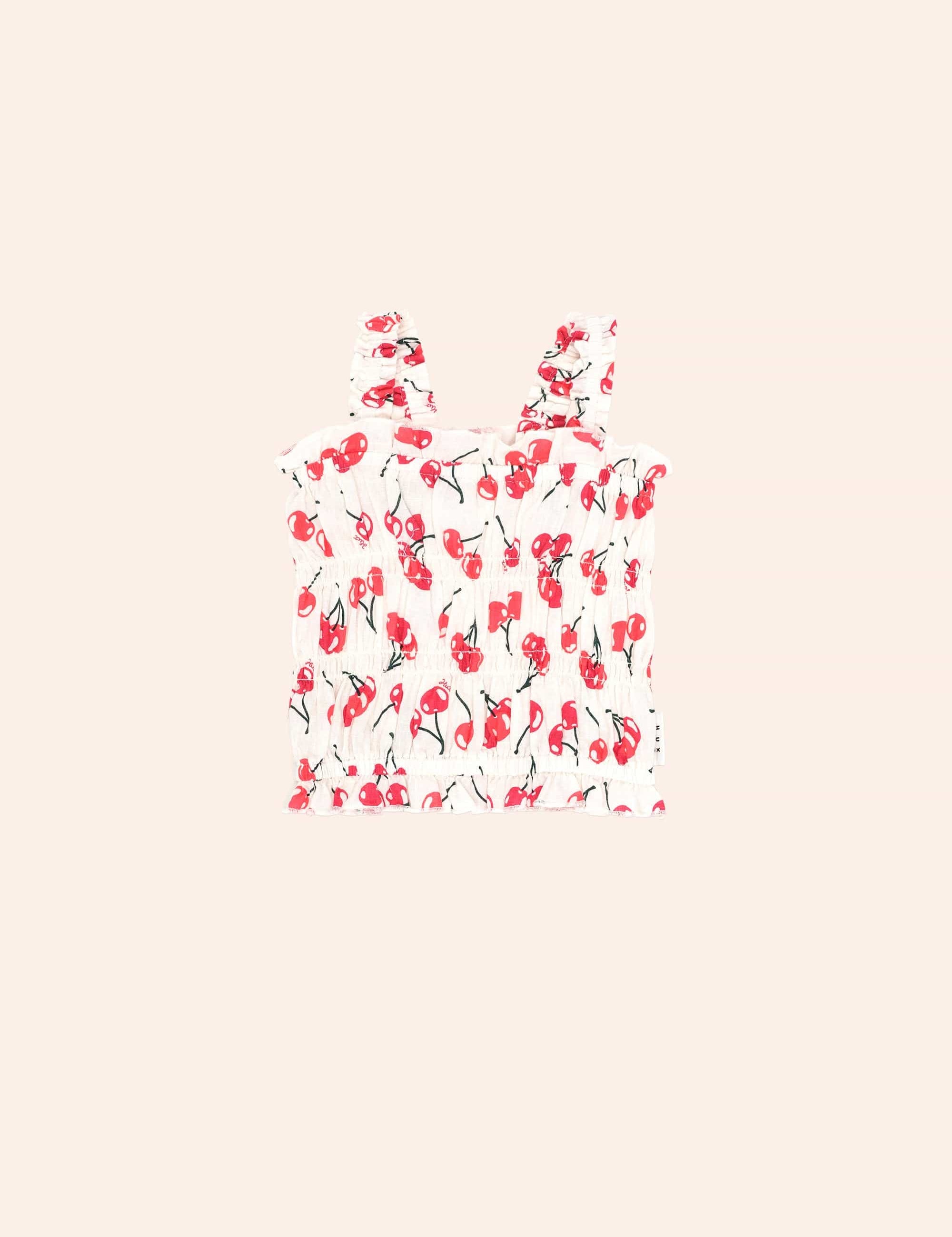 Cherry Shirred Top T-SHIRT Huxbaby
