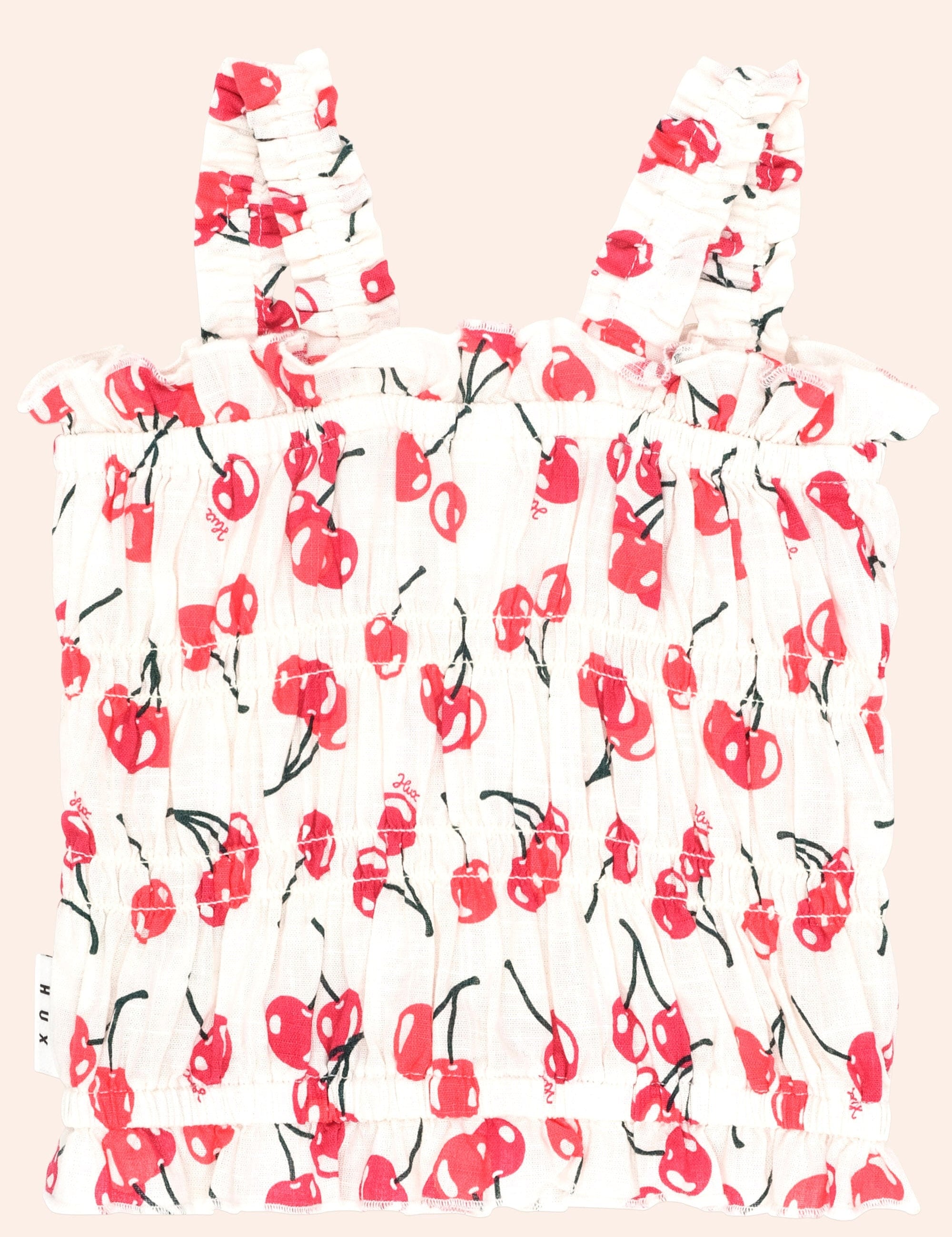 Cherry Shirred Top T-SHIRT Huxbaby