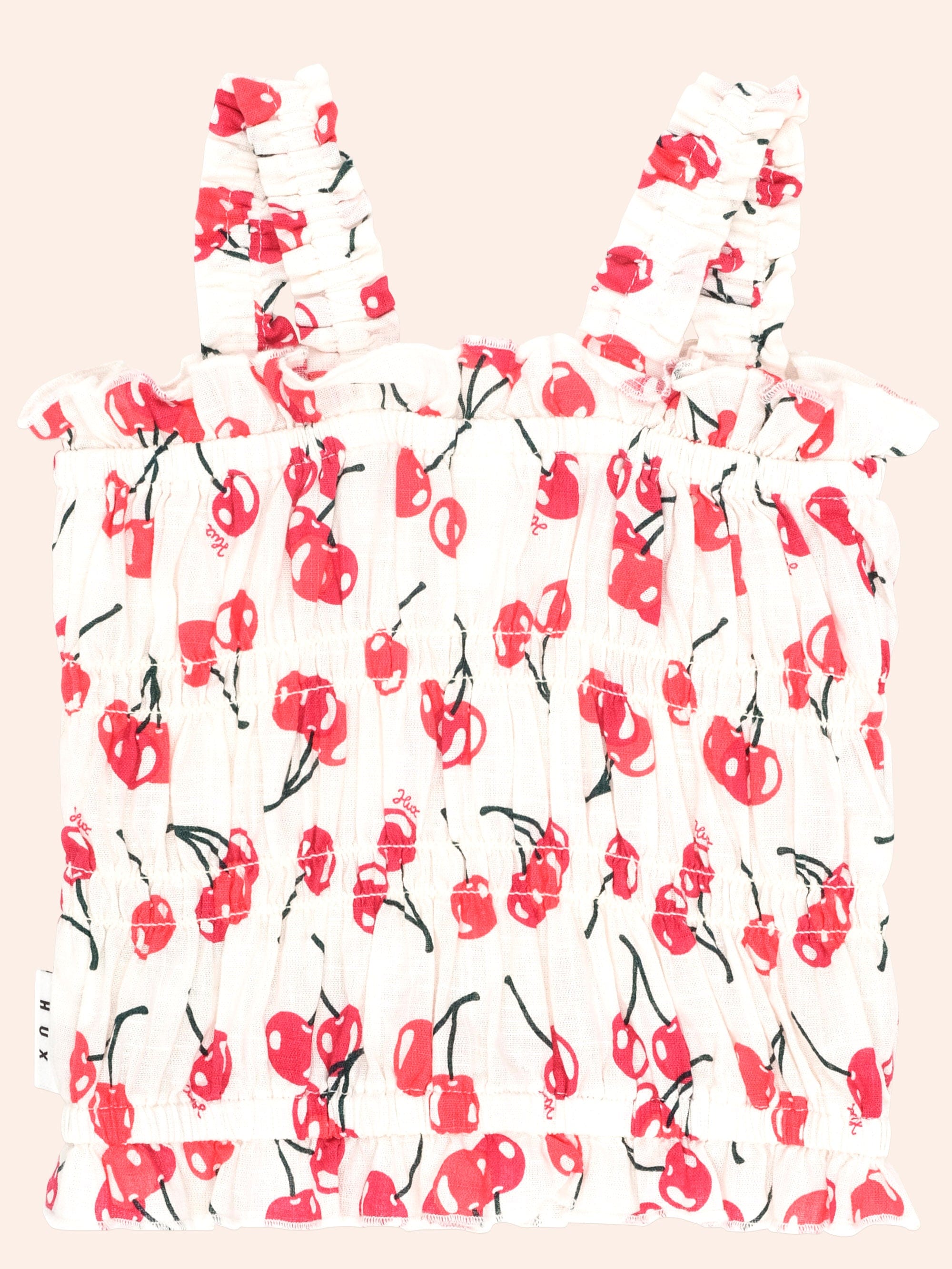 Cherry Shirred Top T-SHIRT Huxbaby