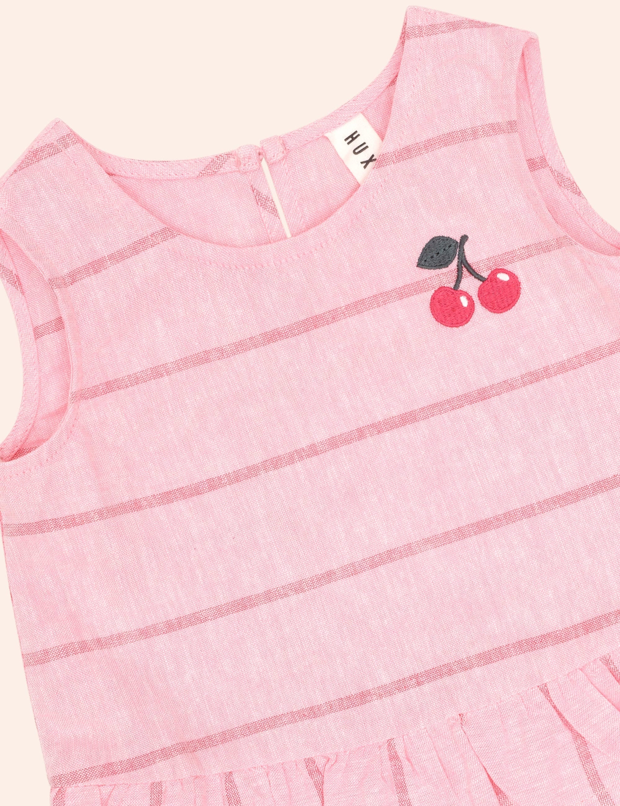 Raspberry Stripe Peplum Top T-SHIRT Huxbaby