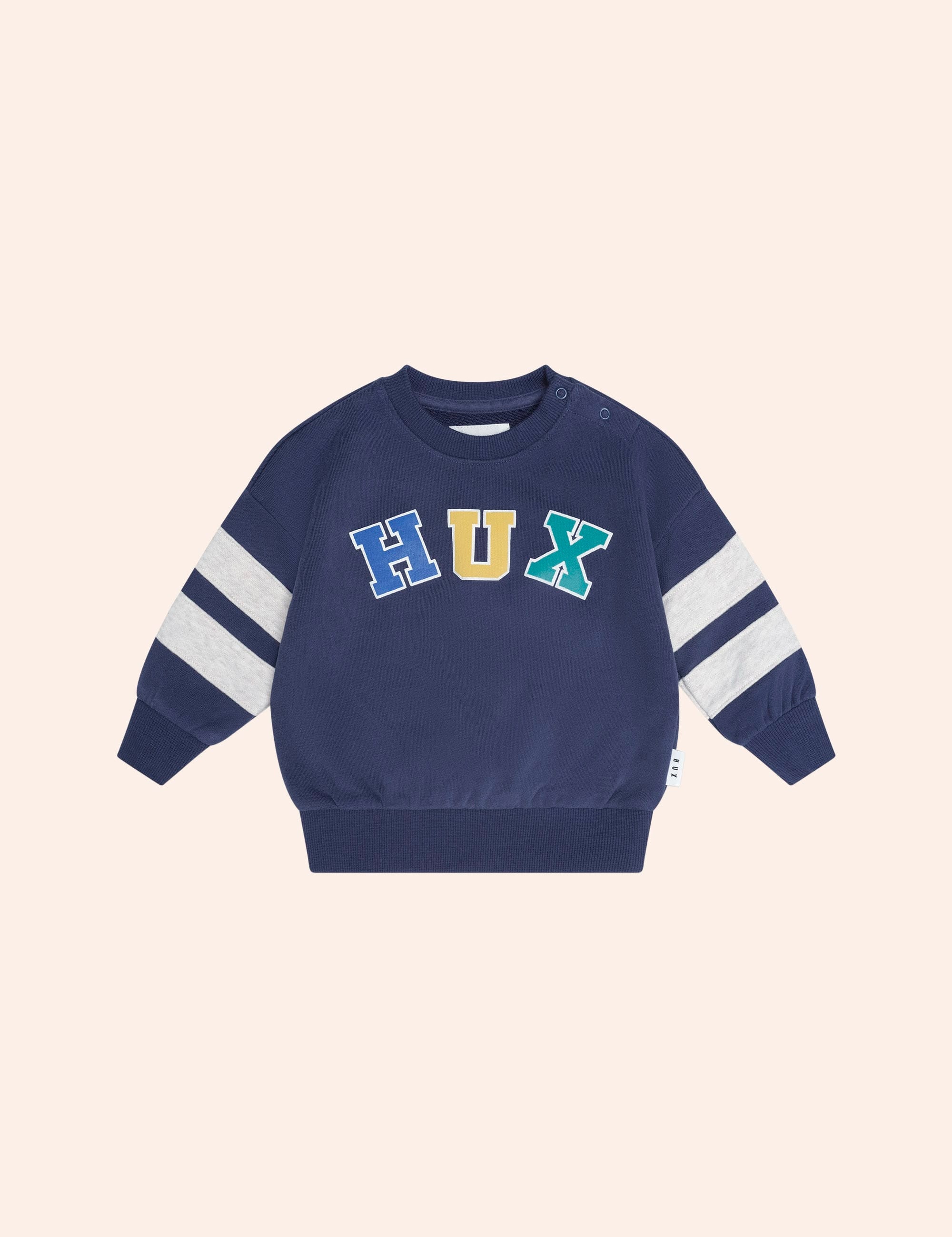Hux Flocked Spliced Sweatshirt ONESIE Huxbaby Shopify
