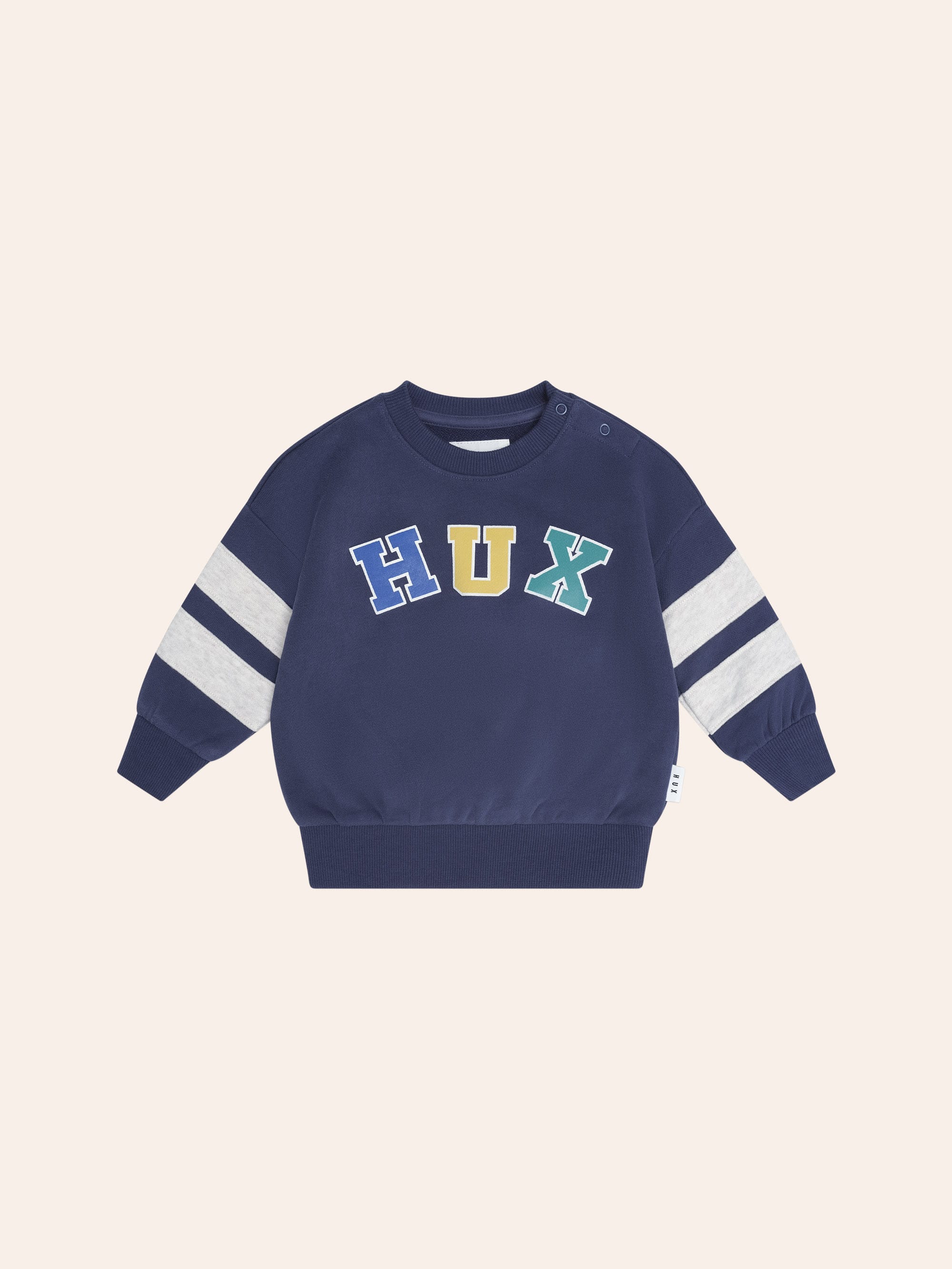 Hux Flocked Spliced Sweatshirt ONESIE Huxbaby Shopify