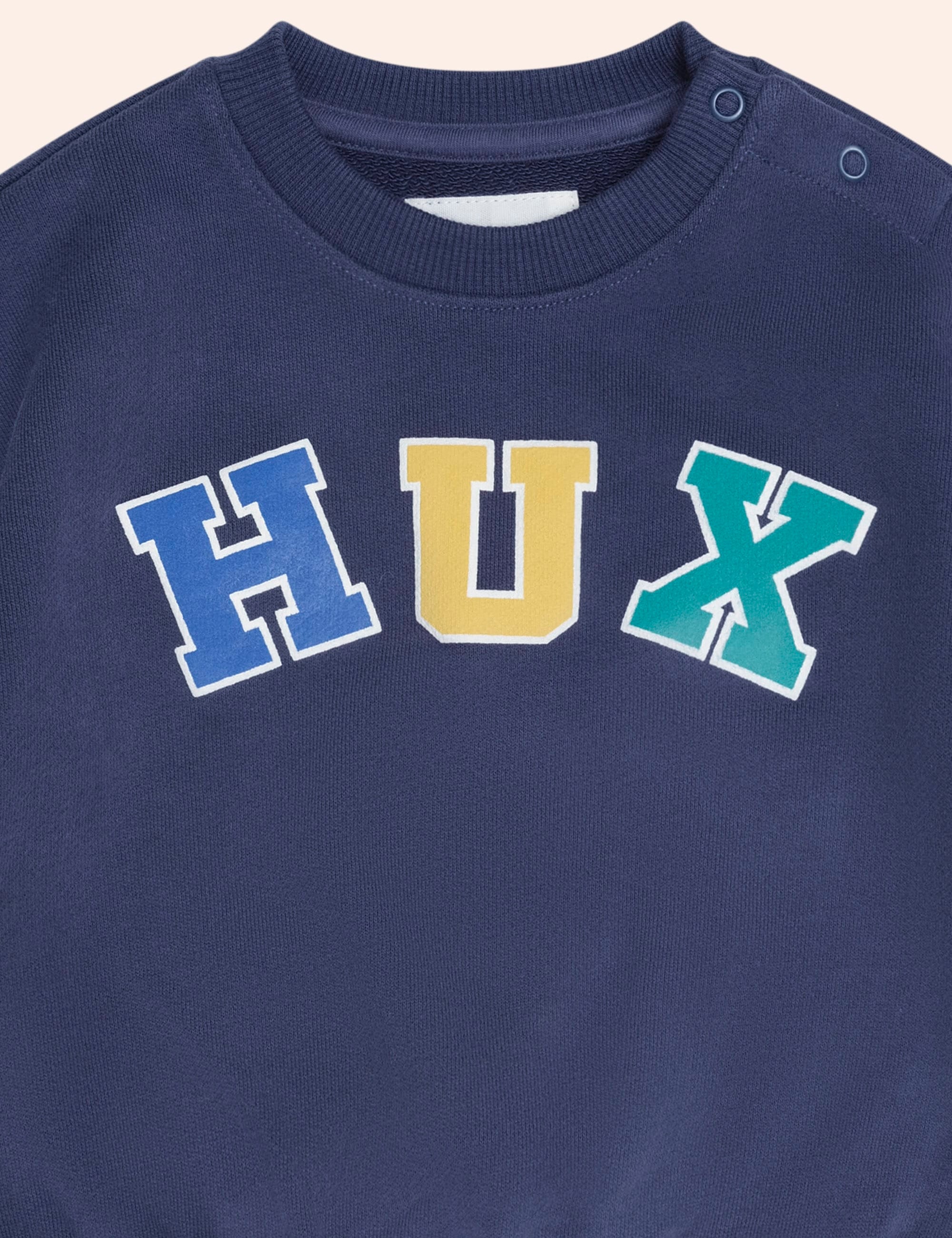 Hux Flocked Spliced Sweatshirt ONESIE Huxbaby Shopify