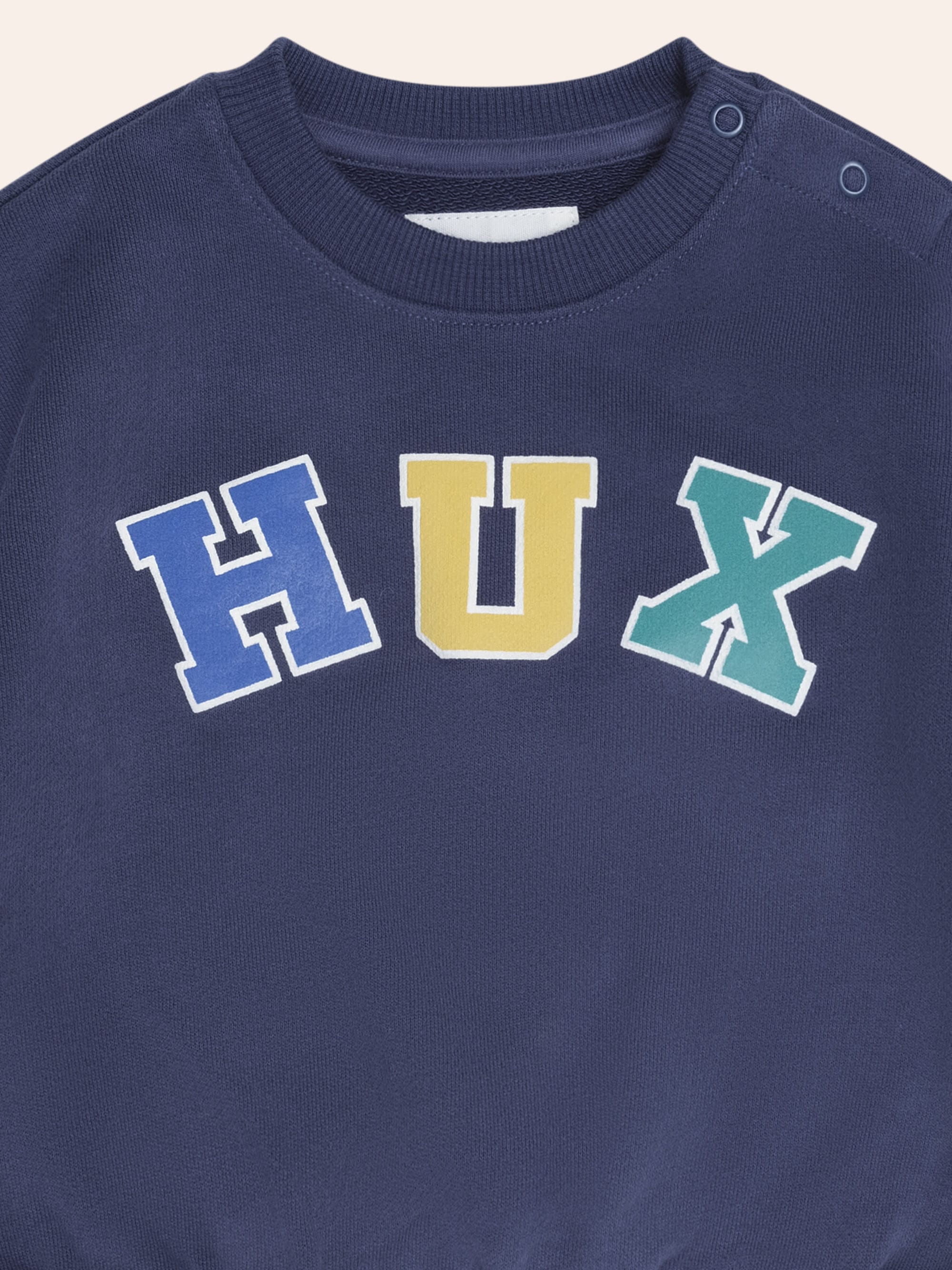 Hux Flocked Spliced Sweatshirt ONESIE Huxbaby Shopify