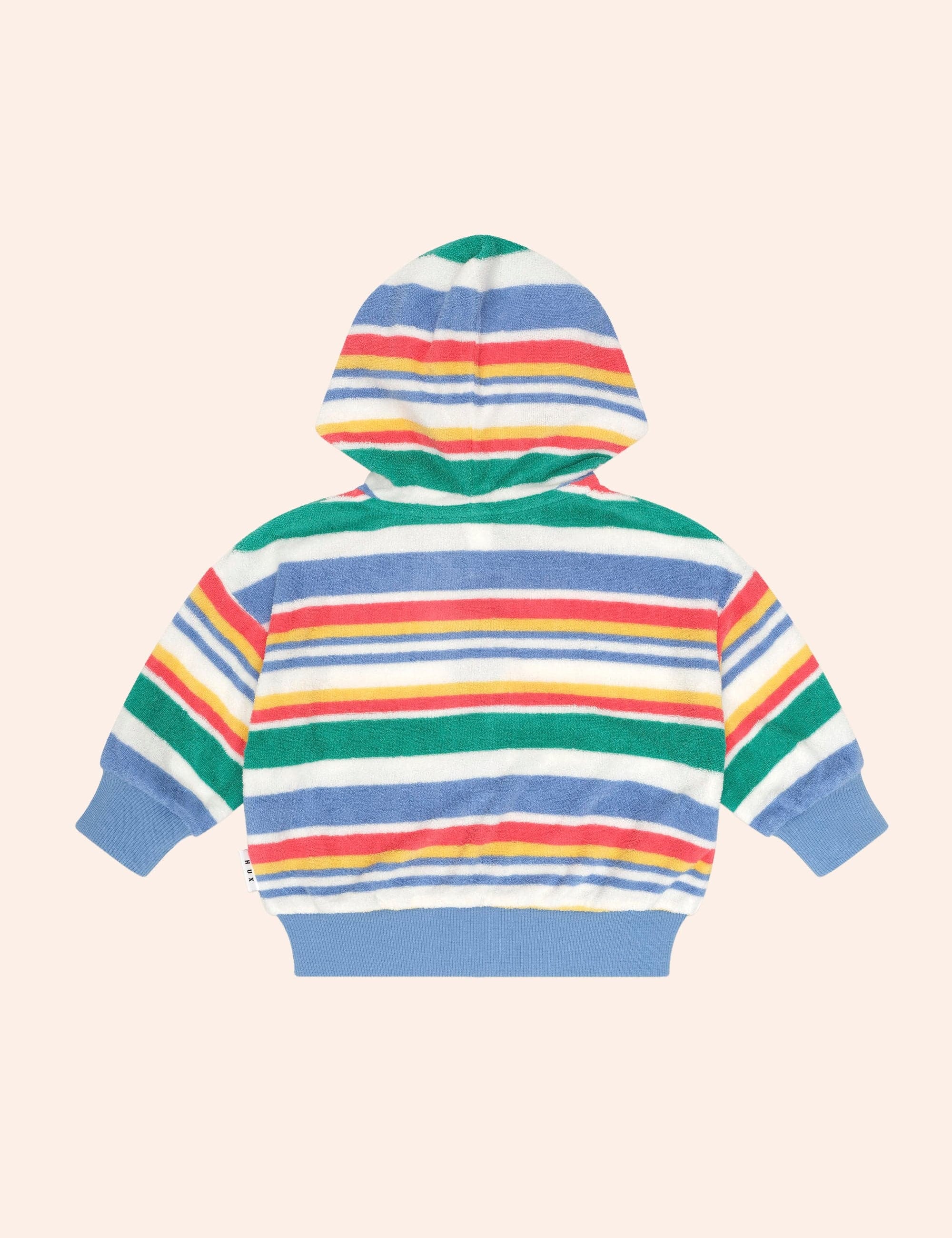 Paradiso Stripe Towelling Zip Up Hoodie SWEATSHIRT Huxbaby