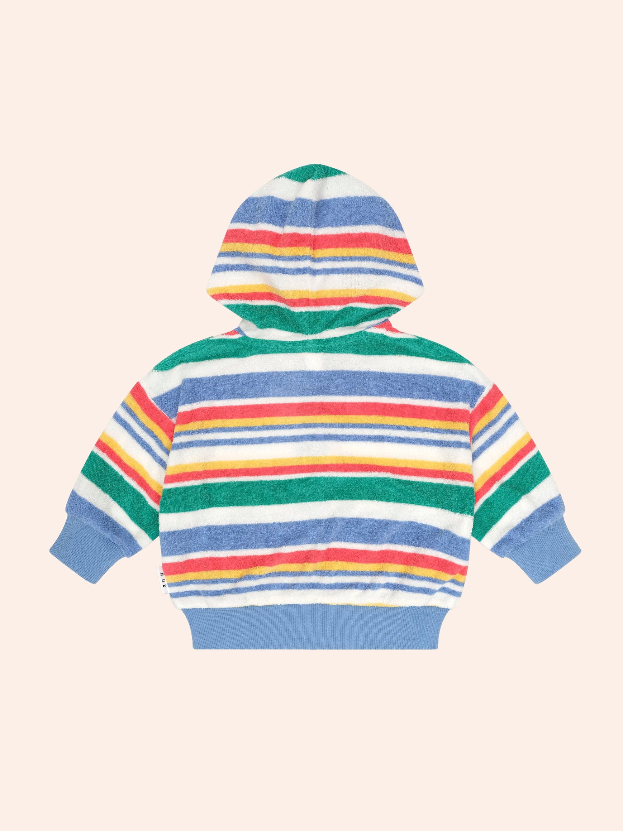 Paradiso Stripe Towelling Zip Up Hoodie SWEATSHIRT Huxbaby