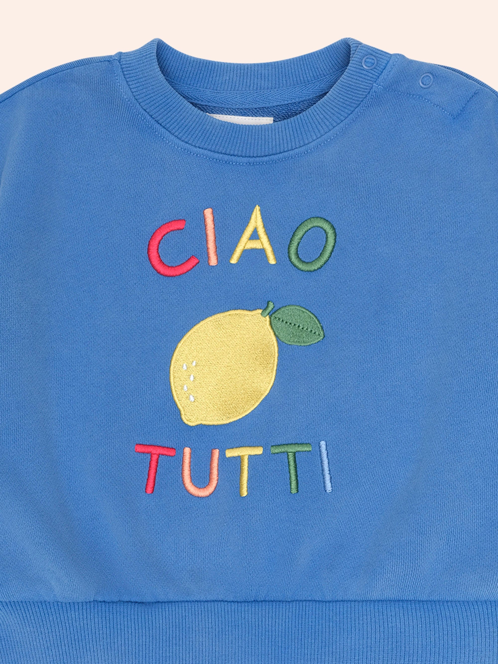 Ciao Tutti Garment Dye Sweatshirt SWEATSHIRT Huxbaby