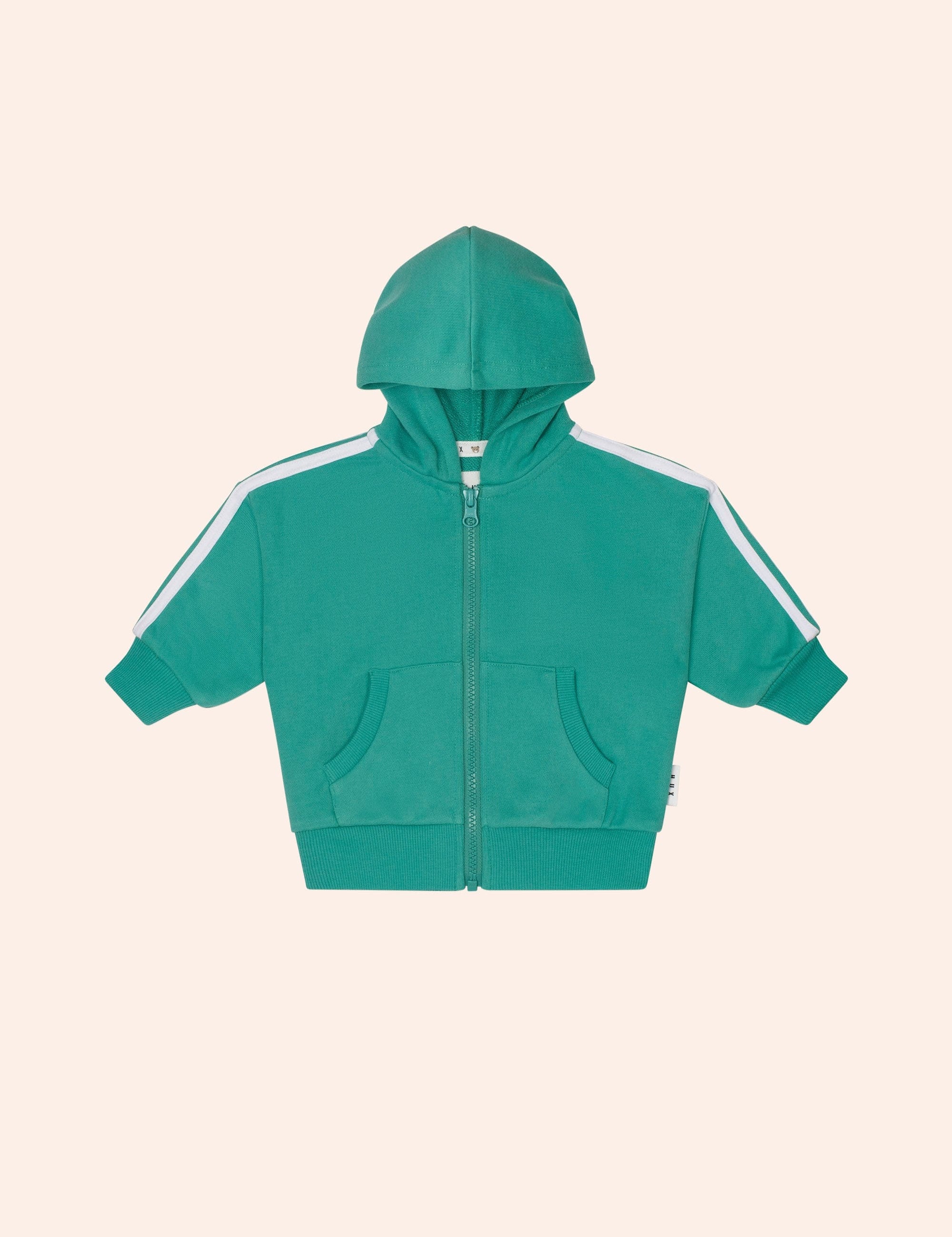 Heritage Green Sports Zip Through SWEATSHIRT Huxbaby