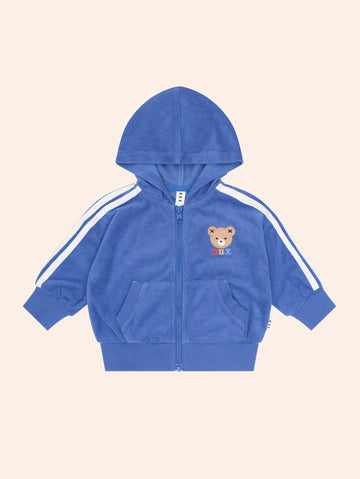 Hux Towelling Zip Up Hoodie SWEATSHIRT Huxbaby
