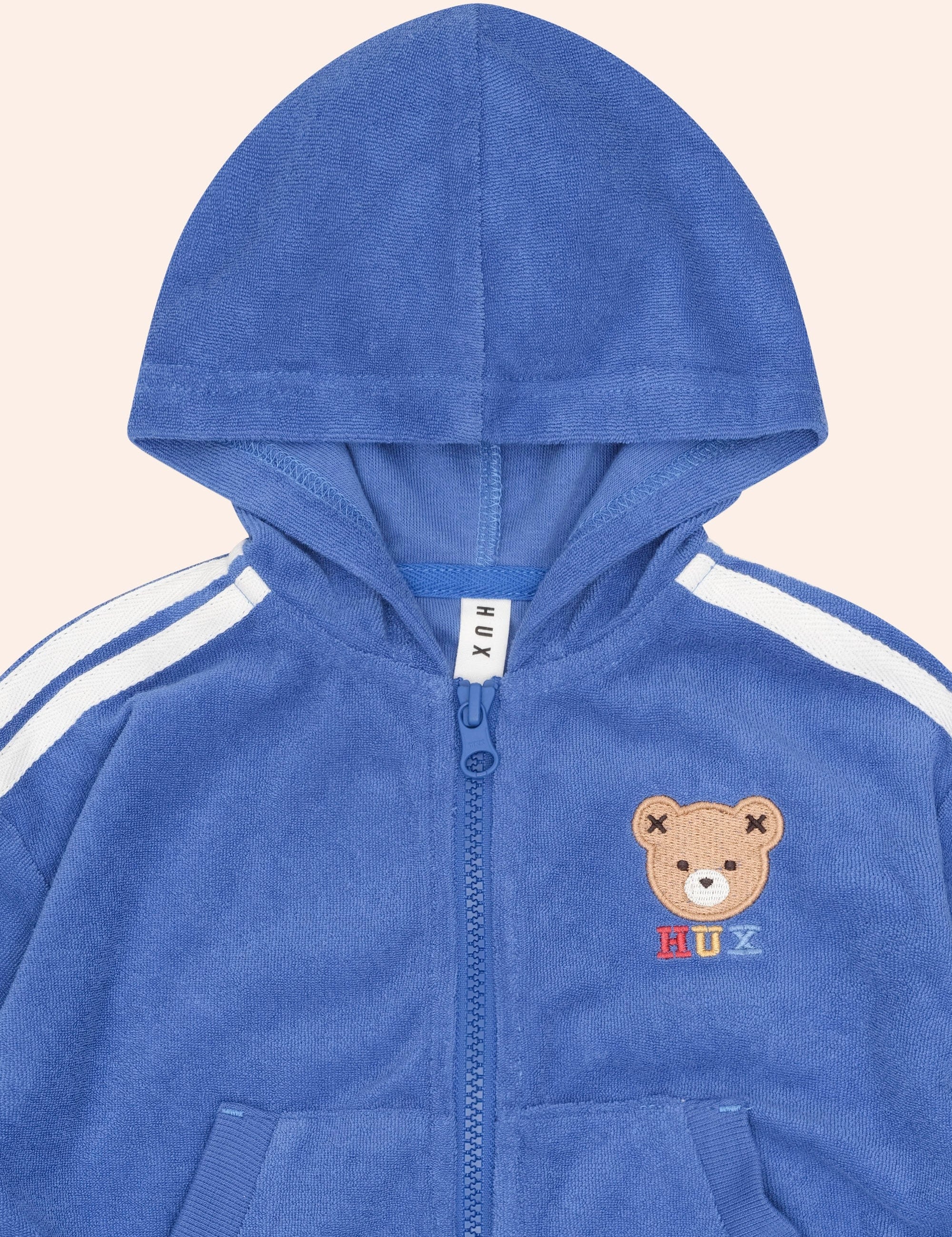Hux Towelling Zip Up Hoodie SWEATSHIRT Huxbaby