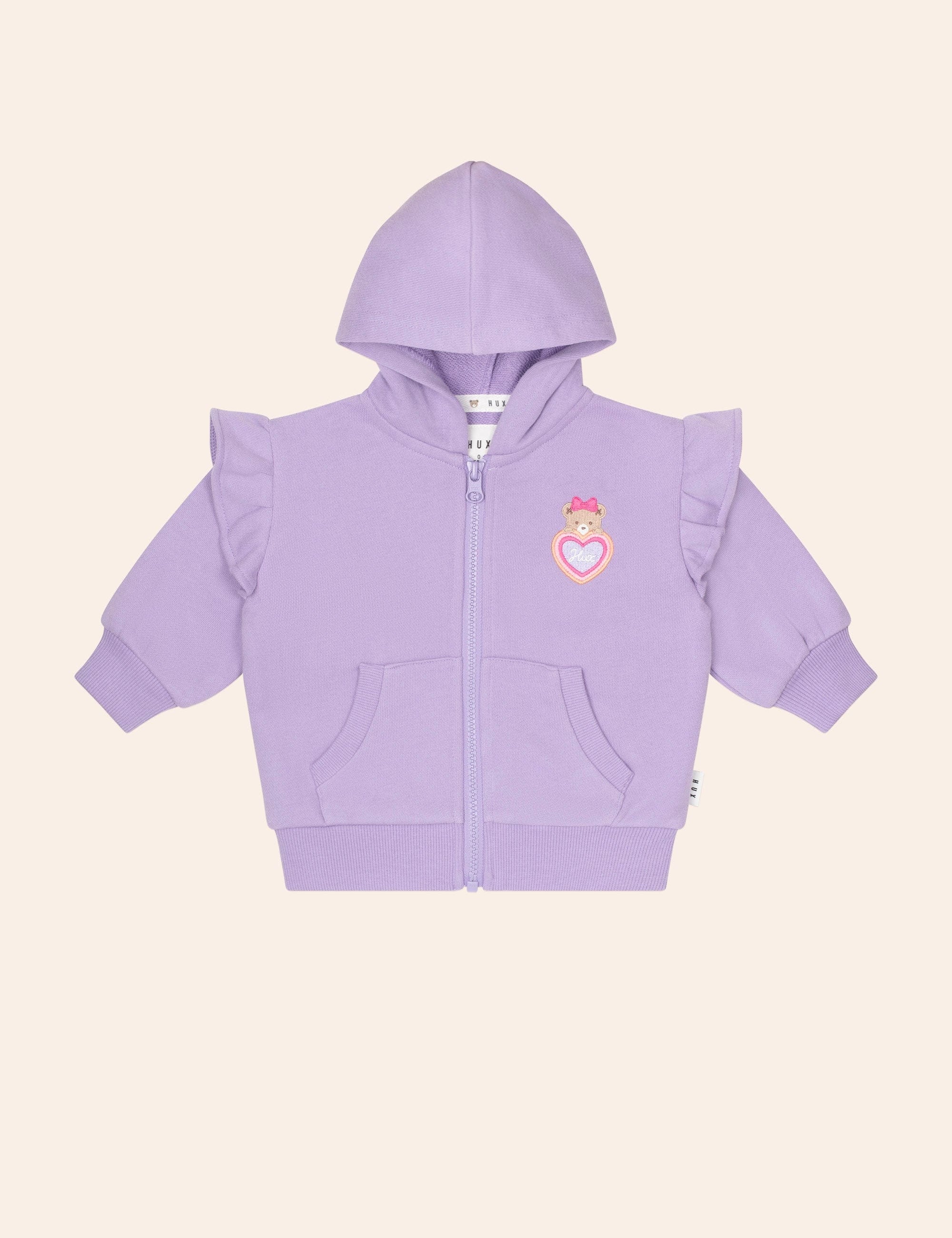 Lavender Zip Through SWEATSHIRT Huxbaby