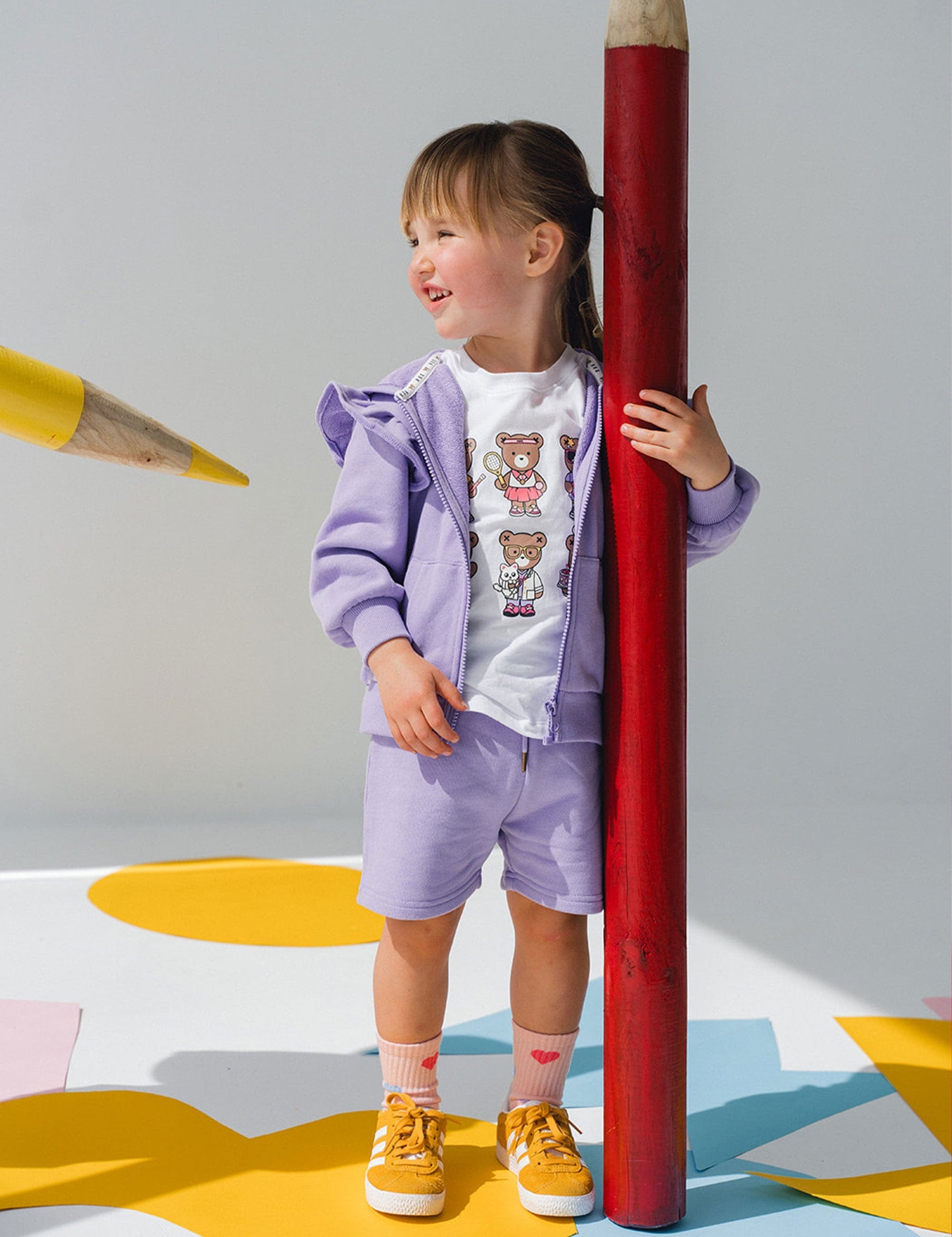 Lavender Zip Through SWEATSHIRT Huxbaby