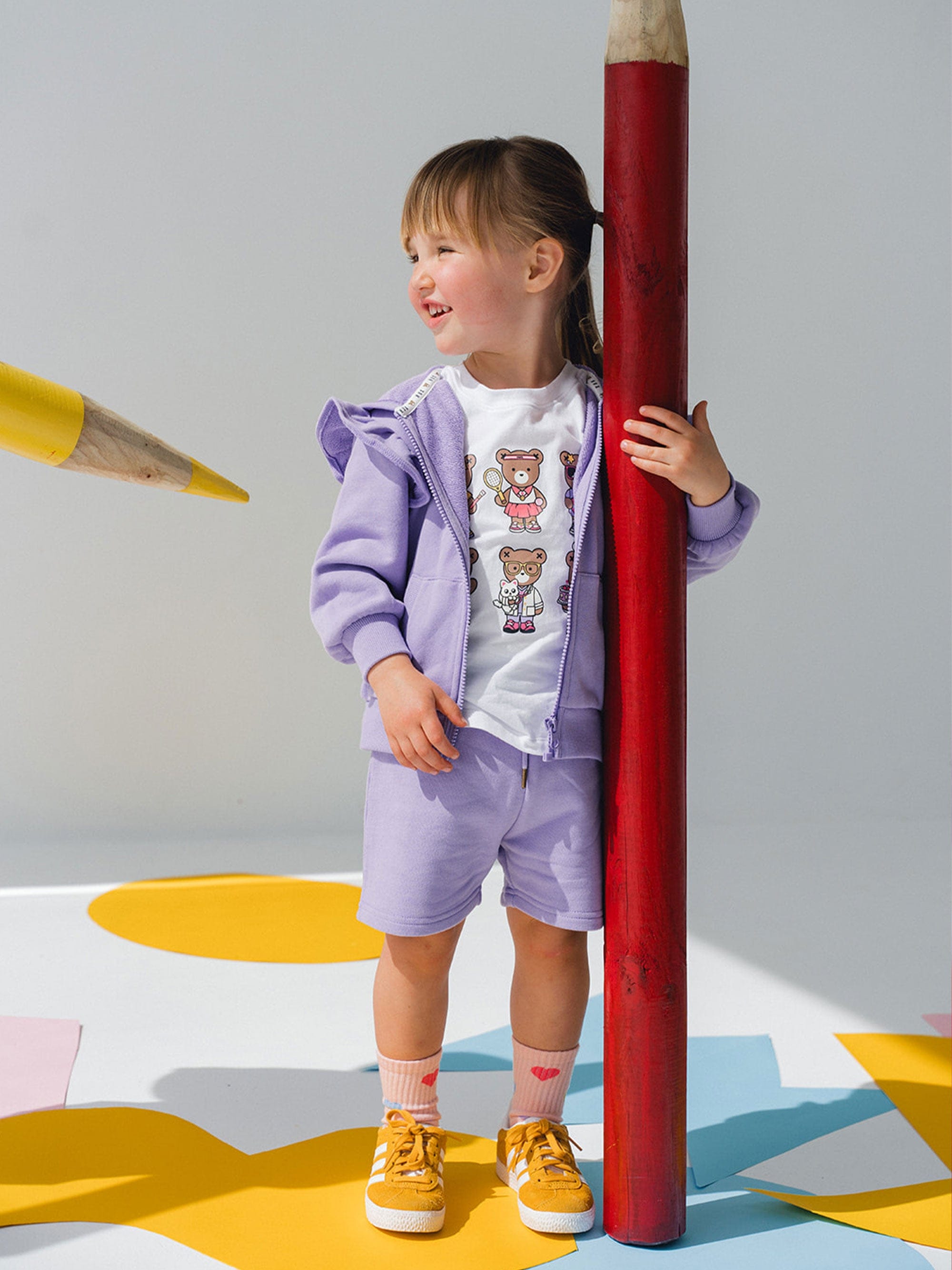 Lavender Zip Through SWEATSHIRT Huxbaby