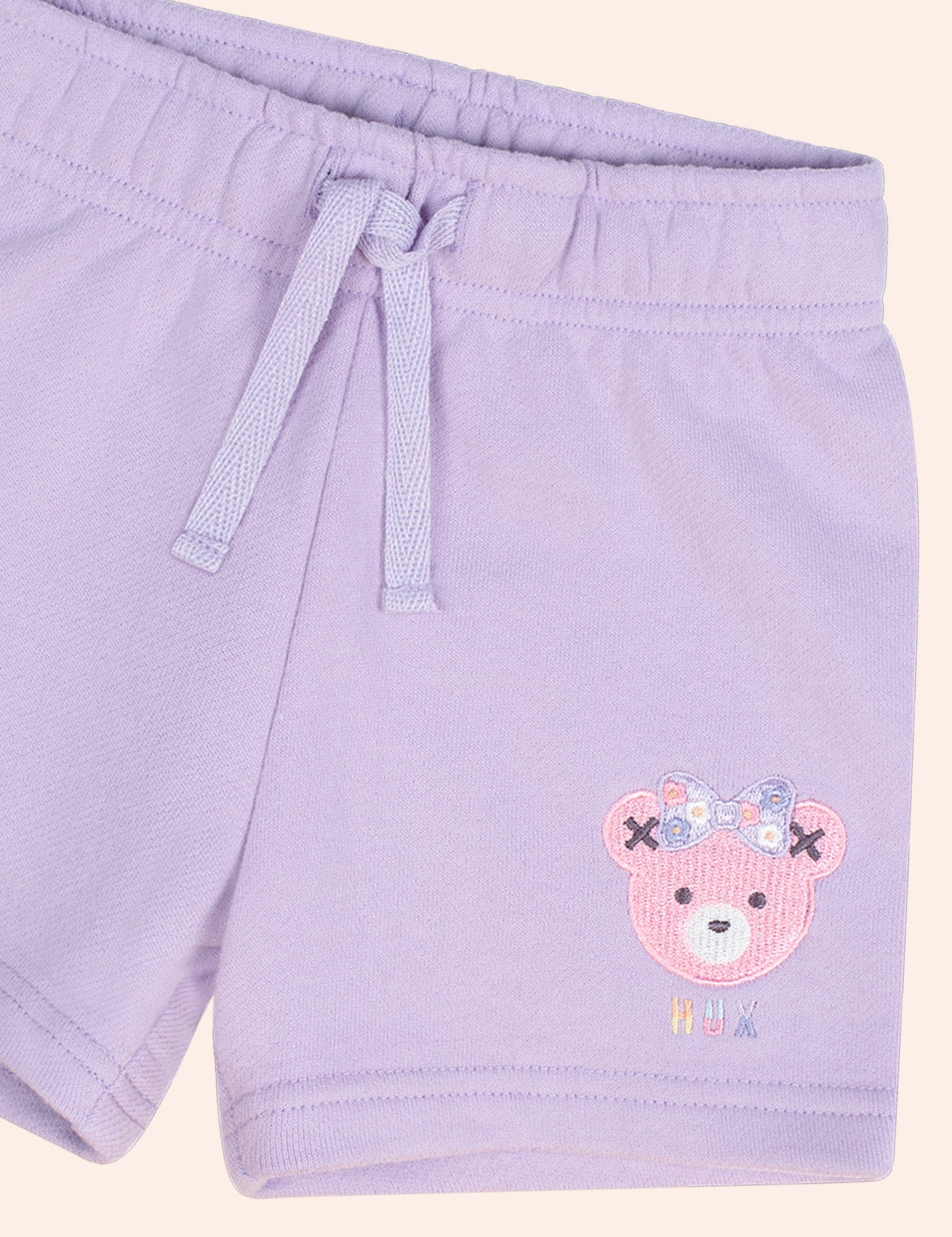 Purple Rainbow Bear Frill Short SHORT Huxbaby