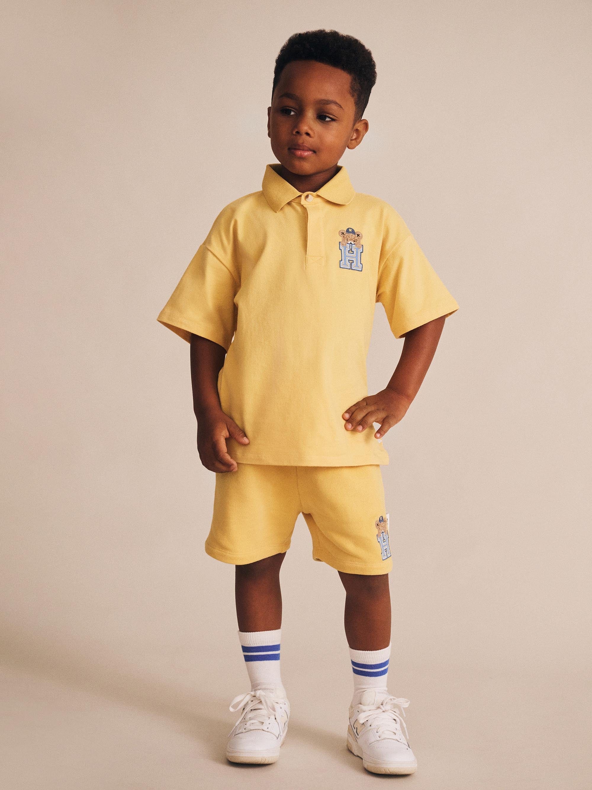 H is for Huxbear Shorts Yellow SHORT Huxbaby