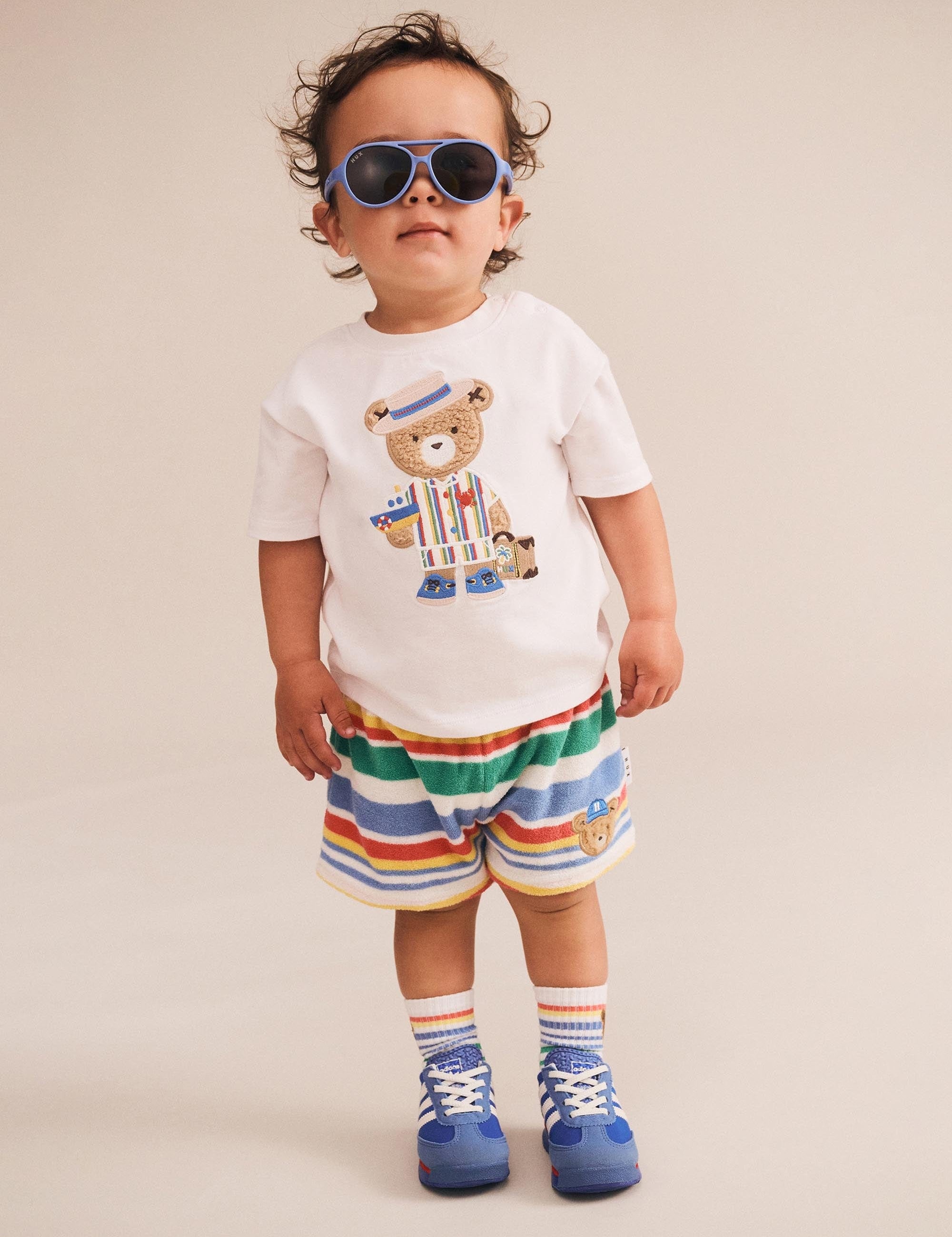 Paradiso Stripe Towelling Short SHORT Huxbaby