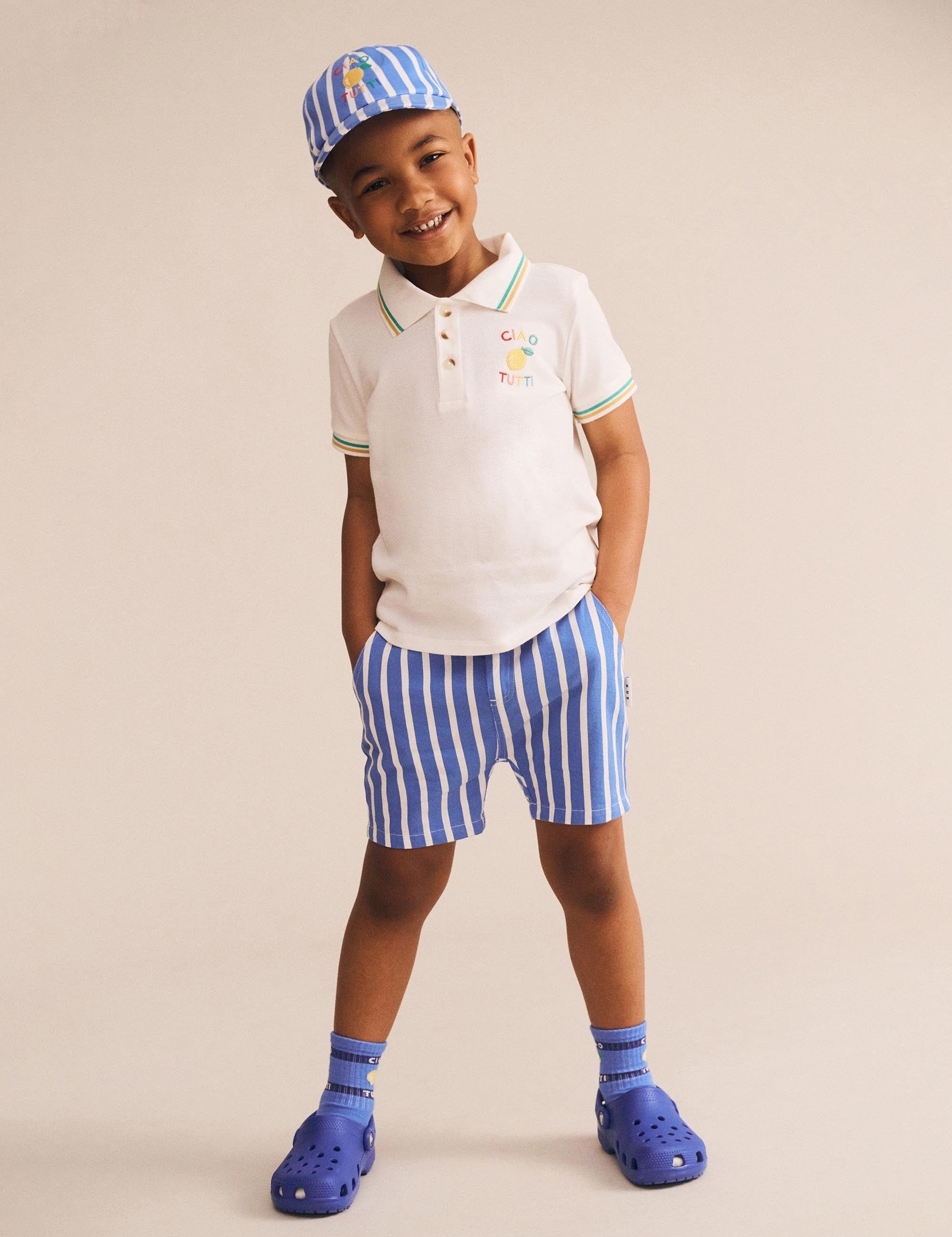 Ocean Ticking Pinstripe Short SHORT Huxbaby