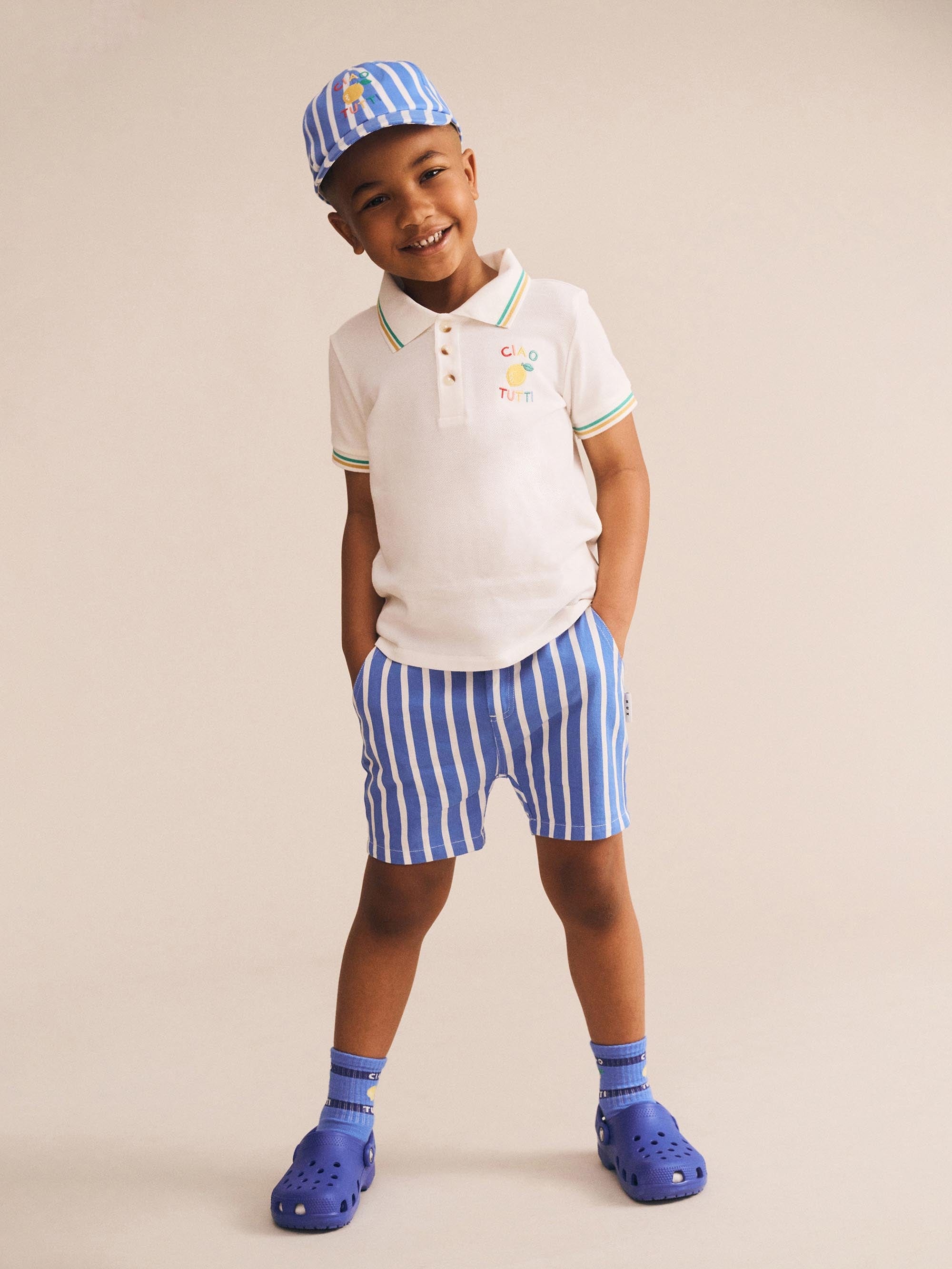 Ocean Ticking Pinstripe Short SHORT Huxbaby