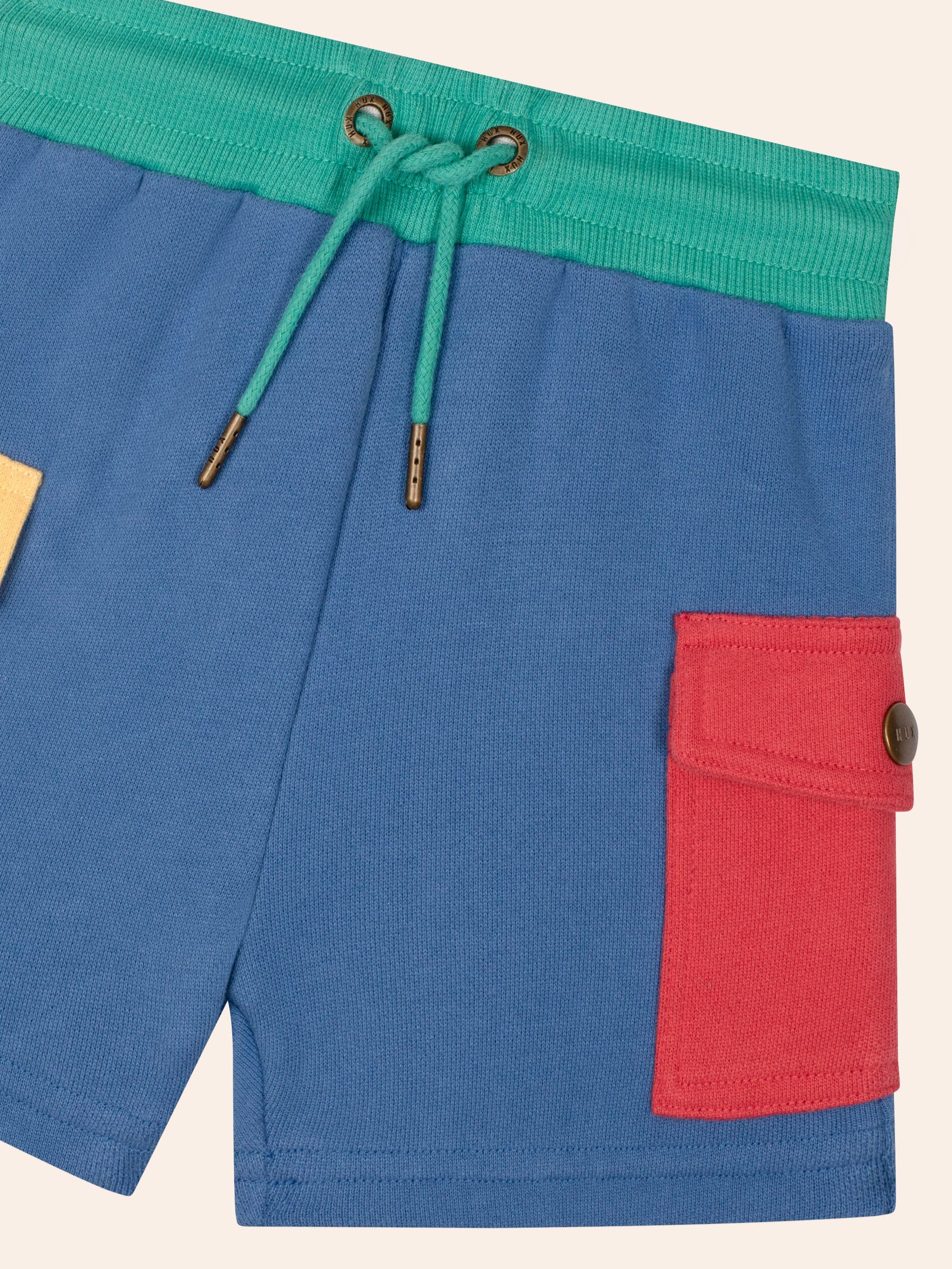 Back To Kinder Colour Block Pocket Short SHORT Huxbaby