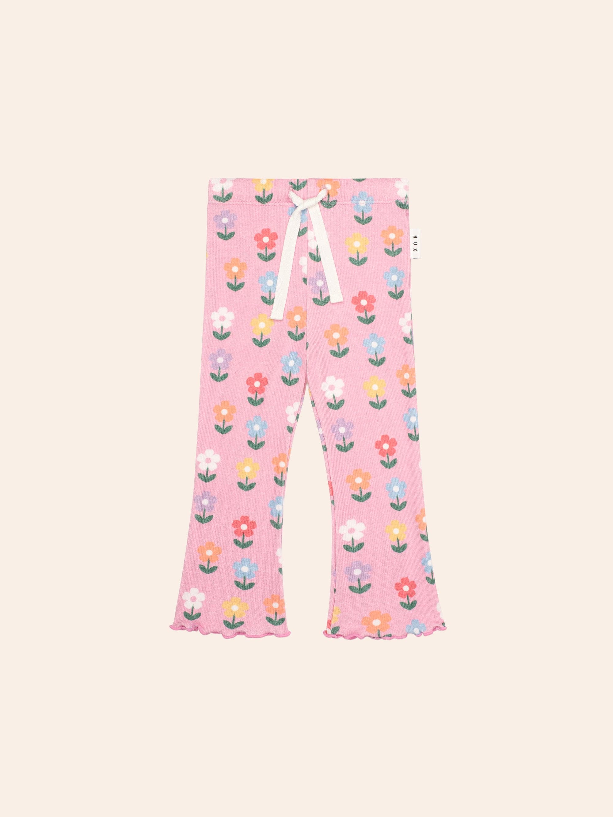 Multi Colour Daisy Rib Pant PANT Huxbaby