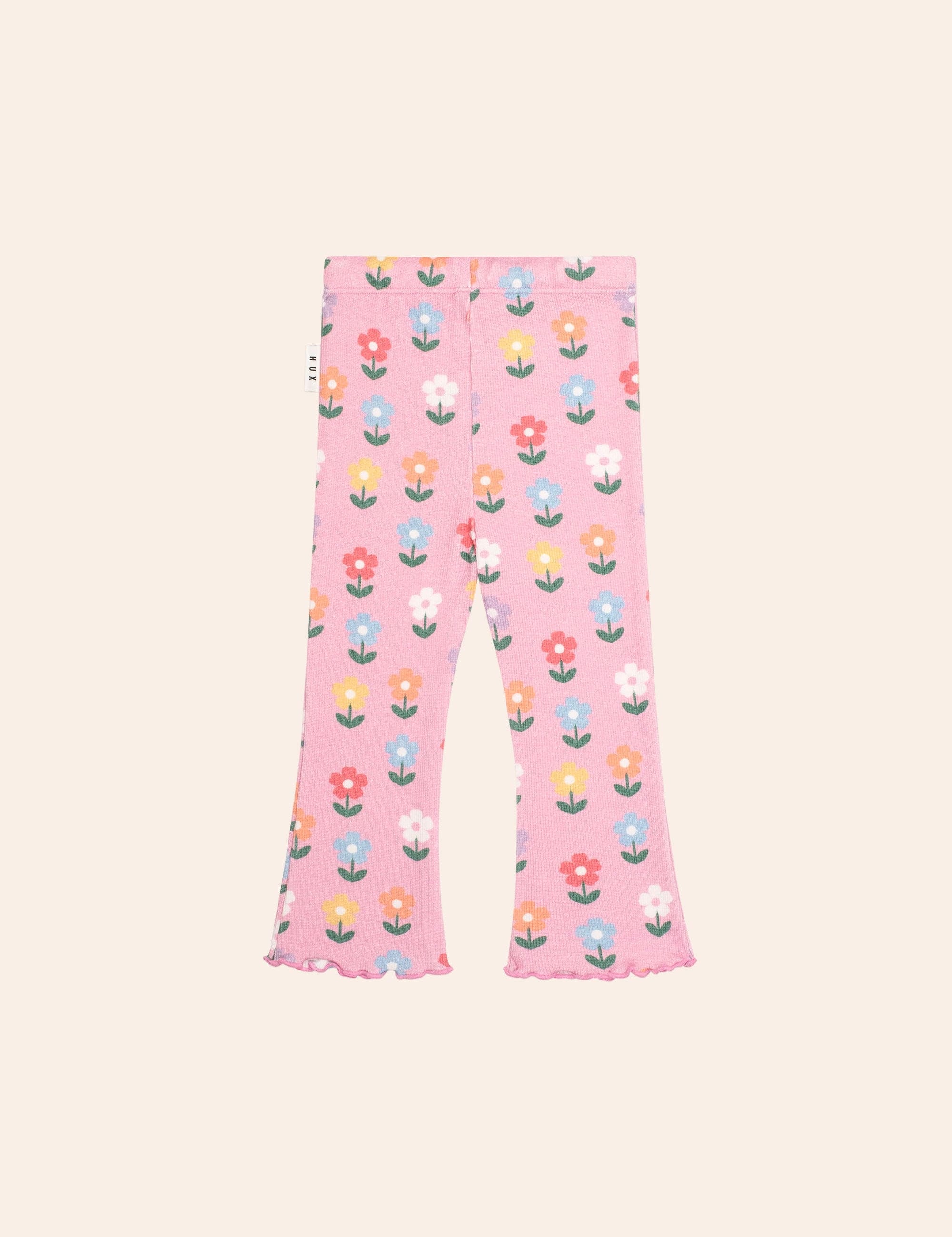 Multi Colour Daisy Rib Pant PANT Huxbaby