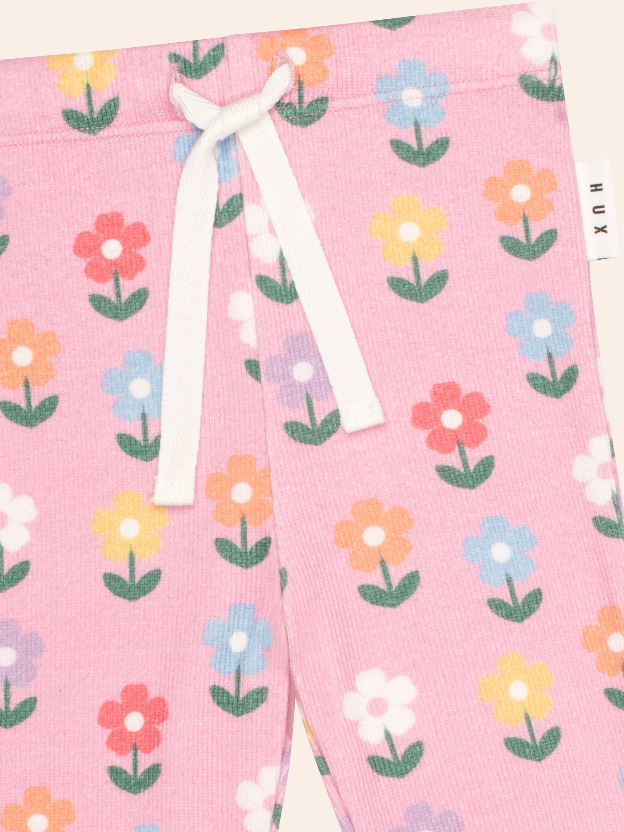 Multi Colour Daisy Rib Pant PANT Huxbaby