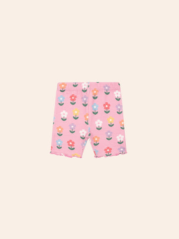Multi Colour Daisy Rib Bike Short SHORT Huxbaby