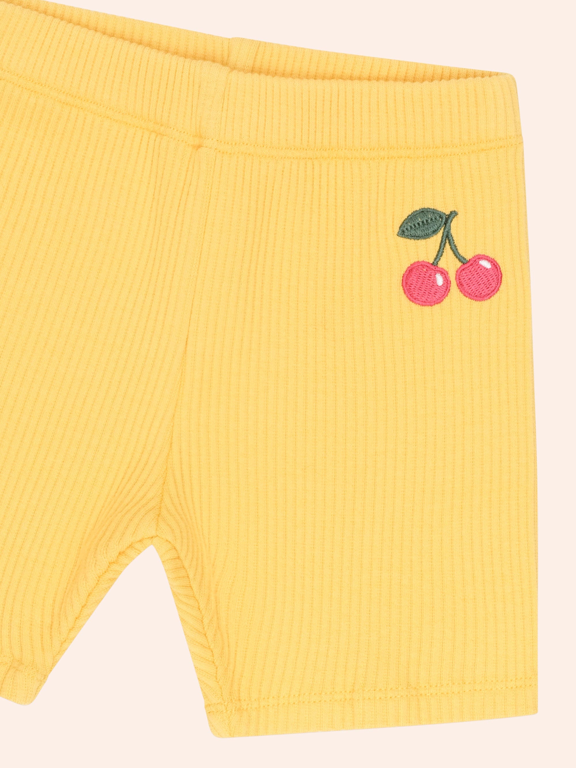 Sunshine Rib Cherry Bike Short SHORT Huxbaby