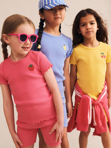 Raspberry Rib Strawberry Bike Short SHORT Huxbaby