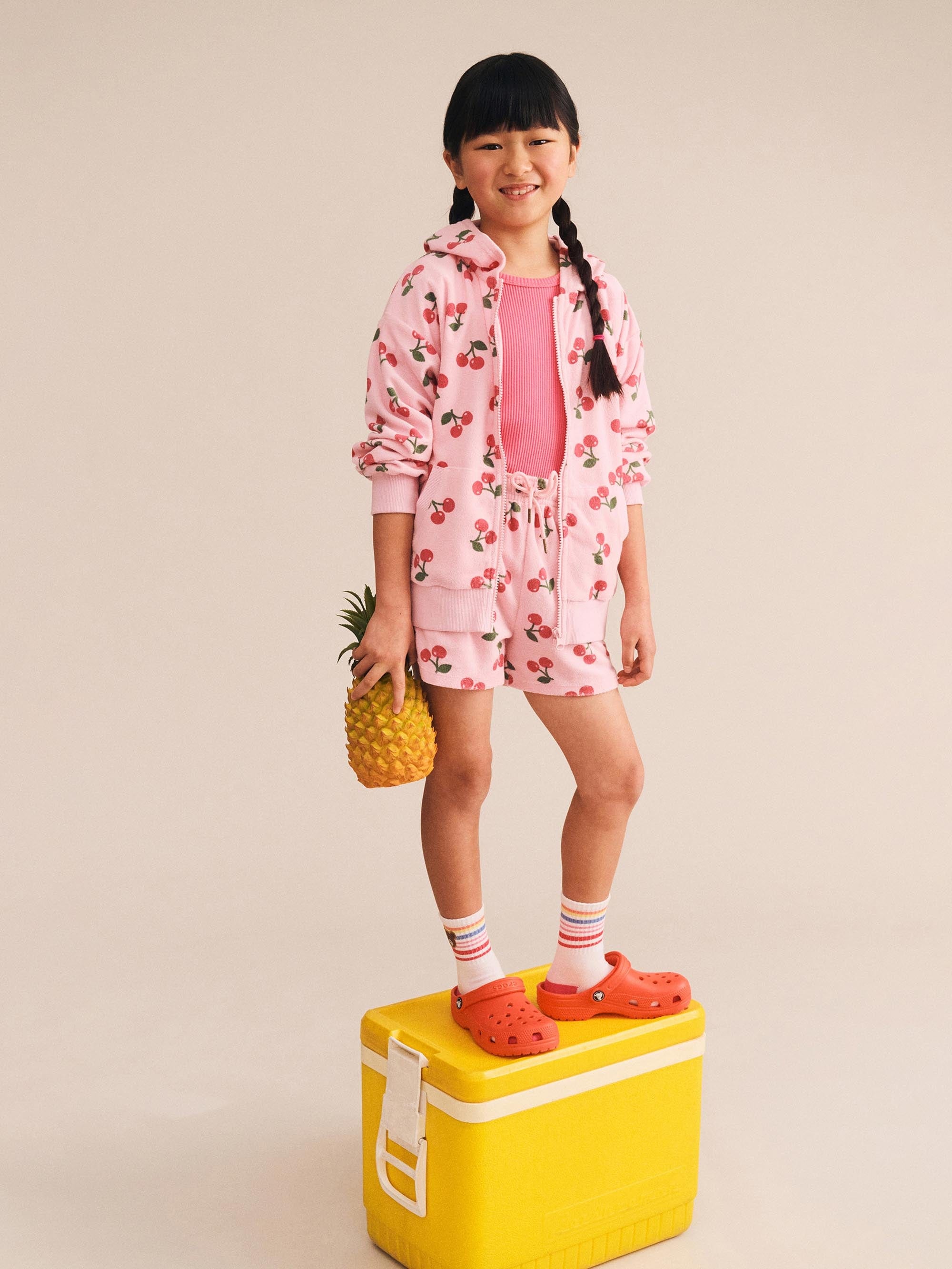 Cherry Split Short SHORT Huxbaby