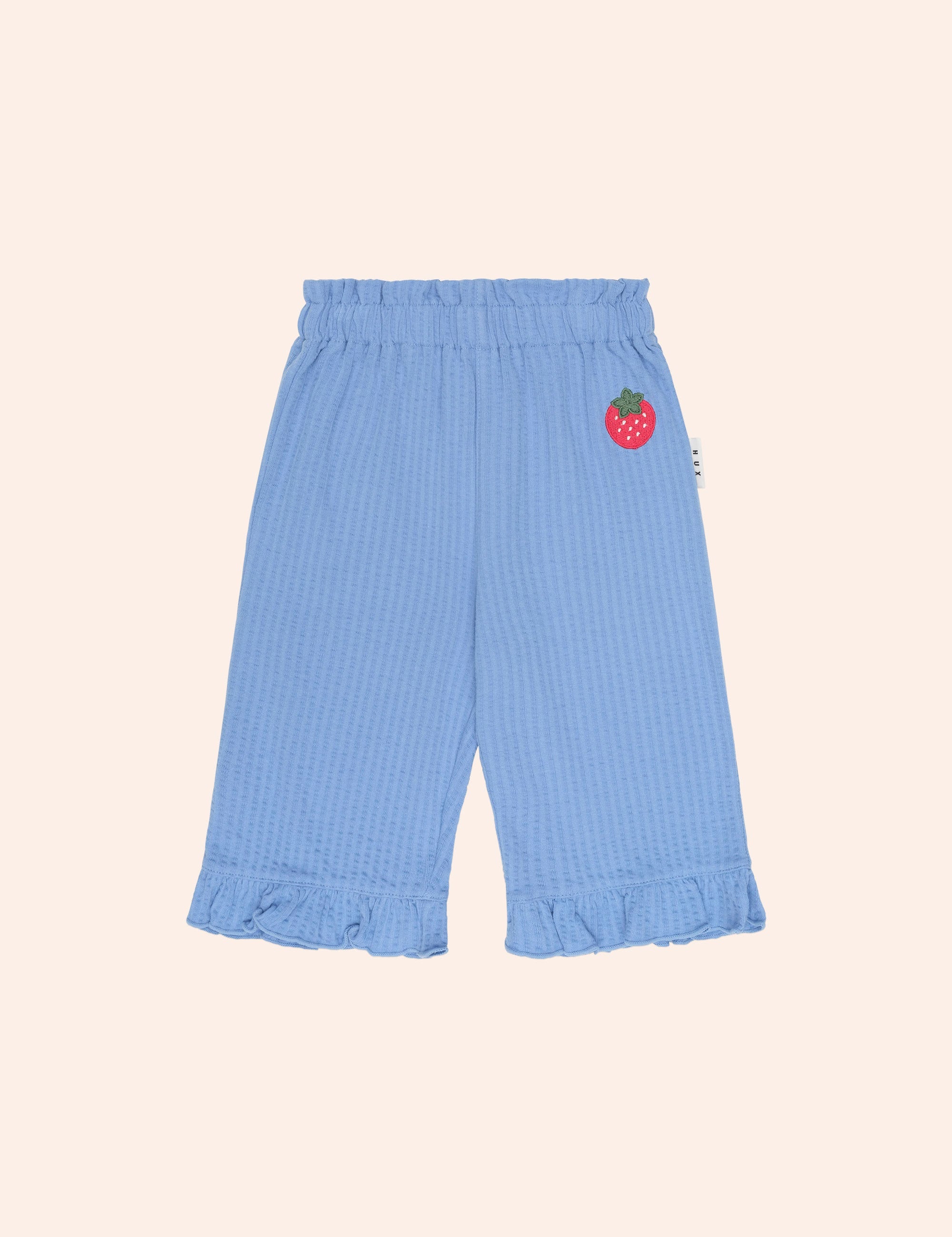 Strawberry Seersucker Frill Pant PANT Huxbaby