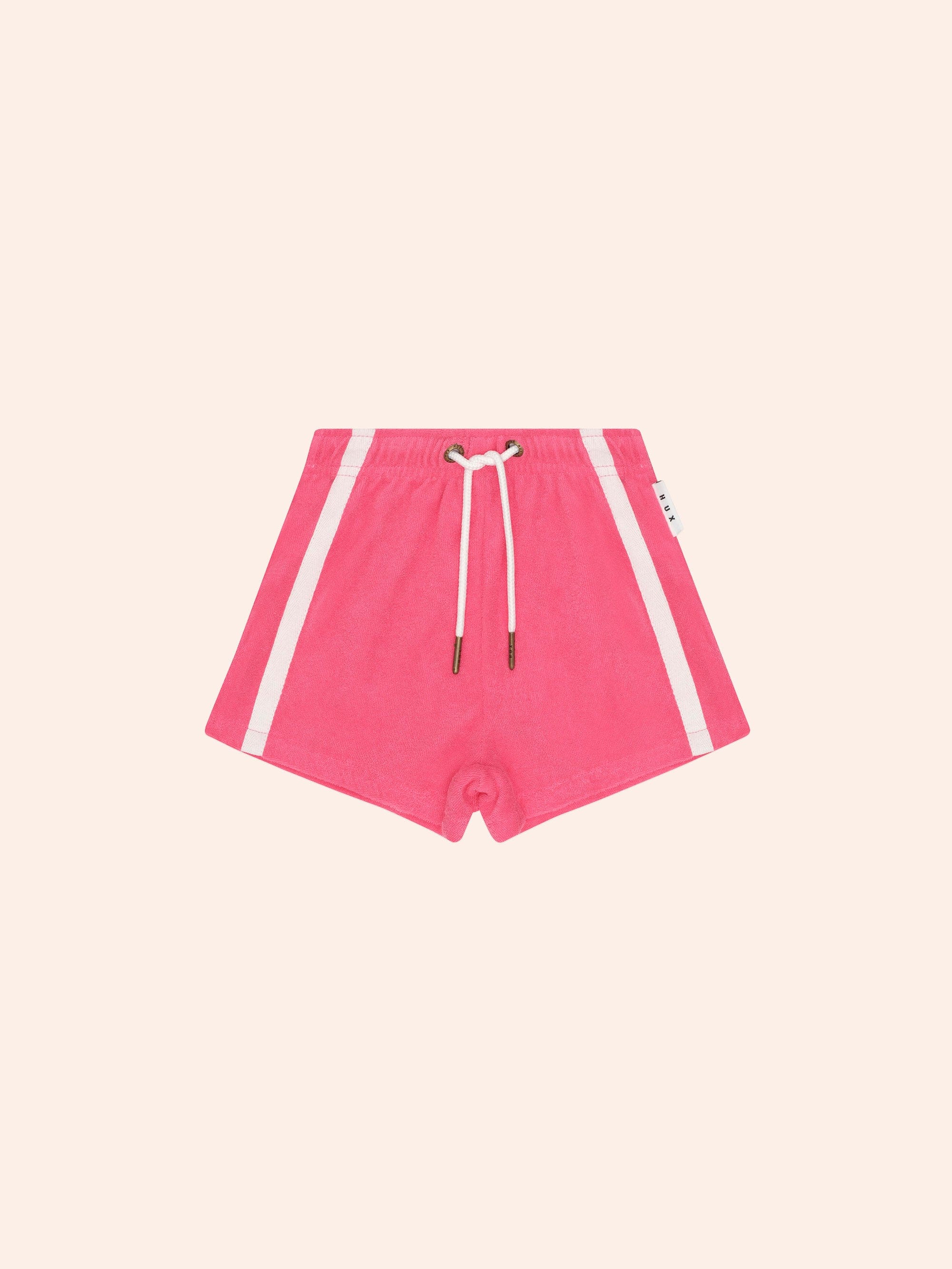 Raspberry Towelling Retro Short SHORT Huxbaby