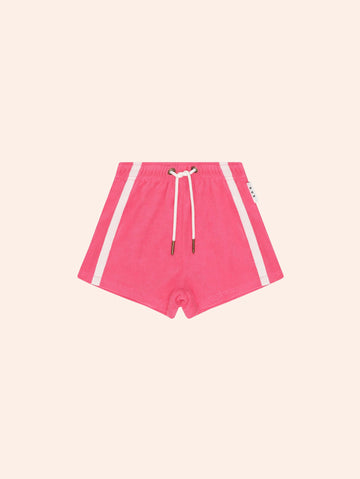 Raspberry Towelling Retro Short SHORT Huxbaby