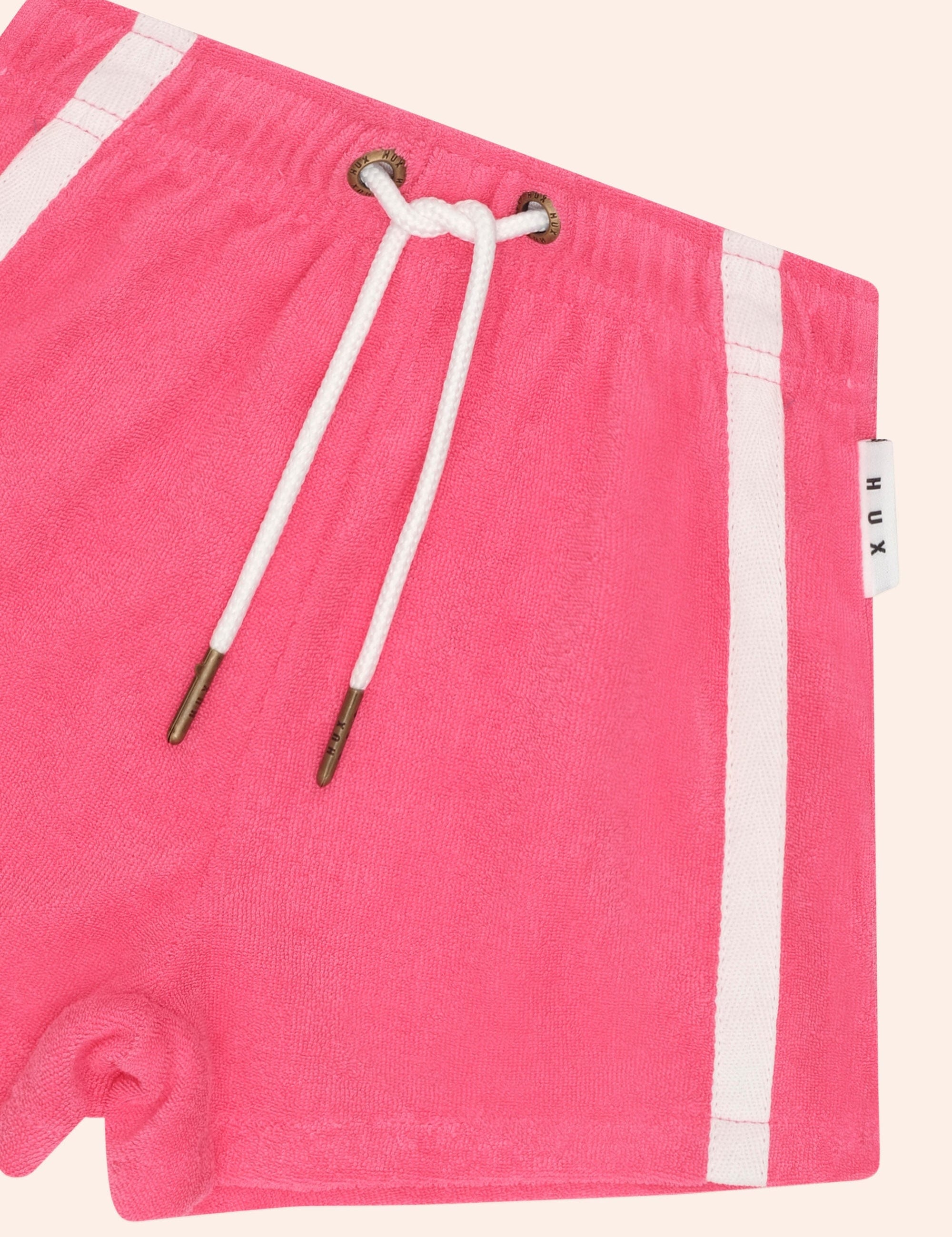 Raspberry Towelling Retro Short SHORT Huxbaby
